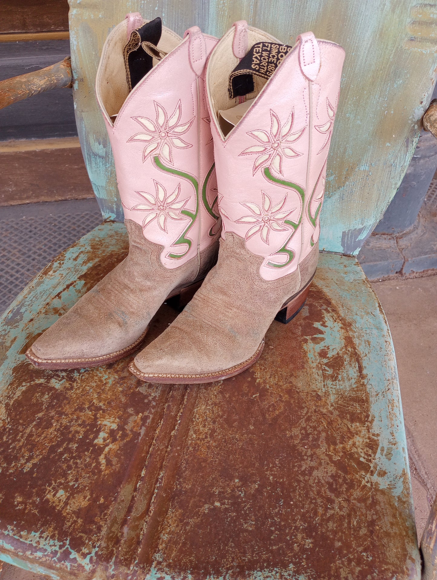 Vintage Collection Justin Snip Toe Boots Sz 7