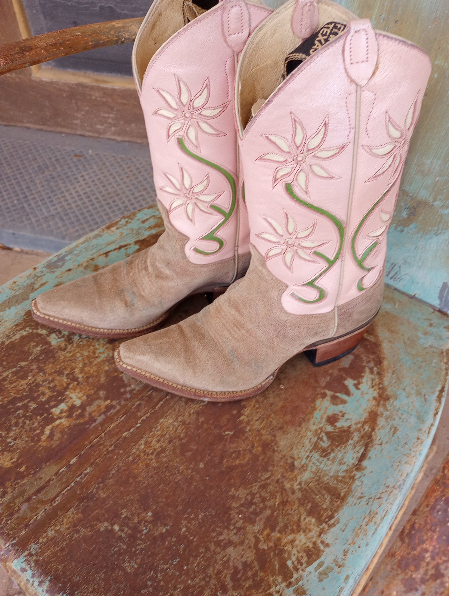 Vintage Collection Justin Snip Toe Boots Sz 7
