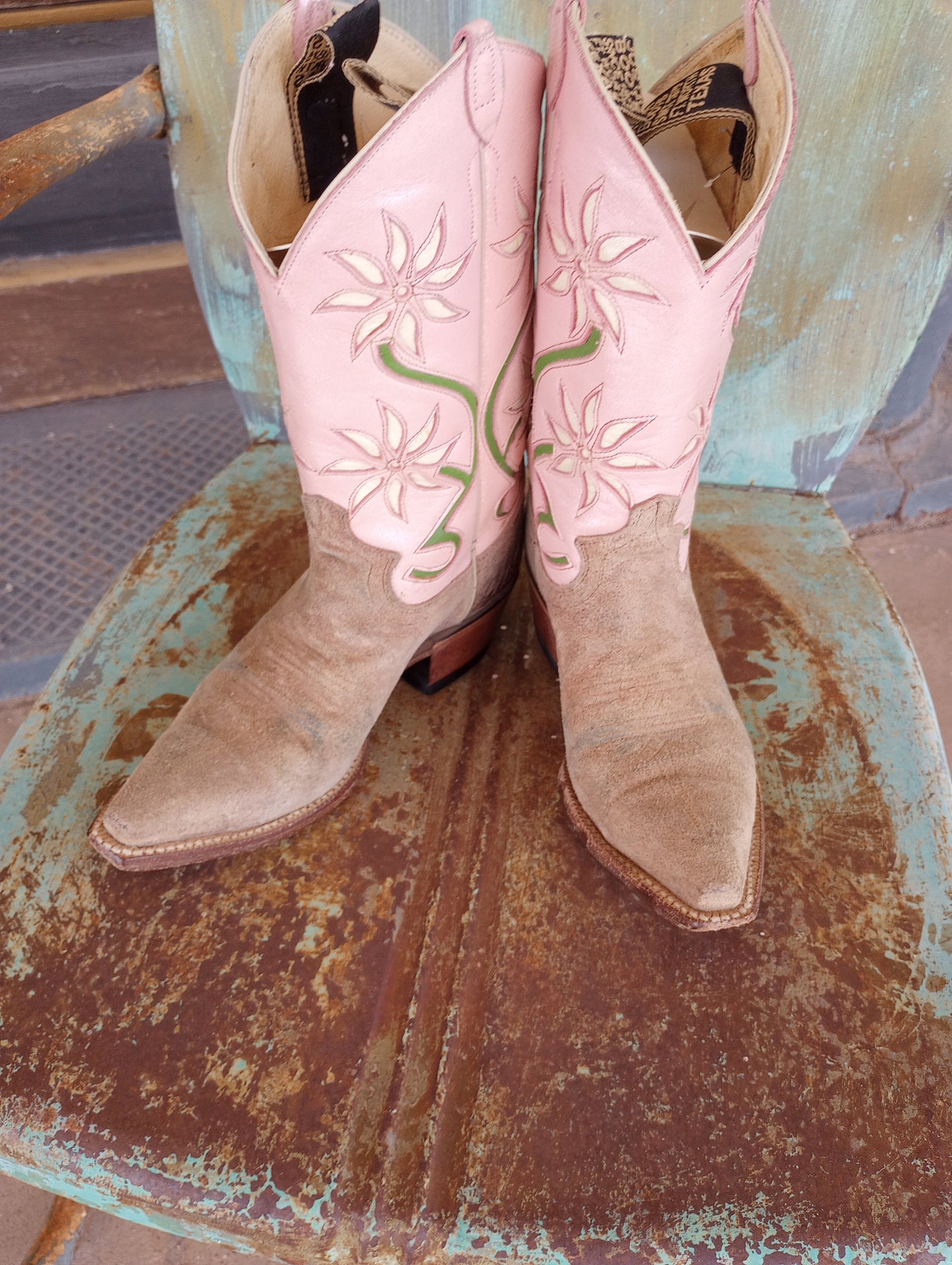 Vintage Collection Justin Snip Toe Boots Sz 7