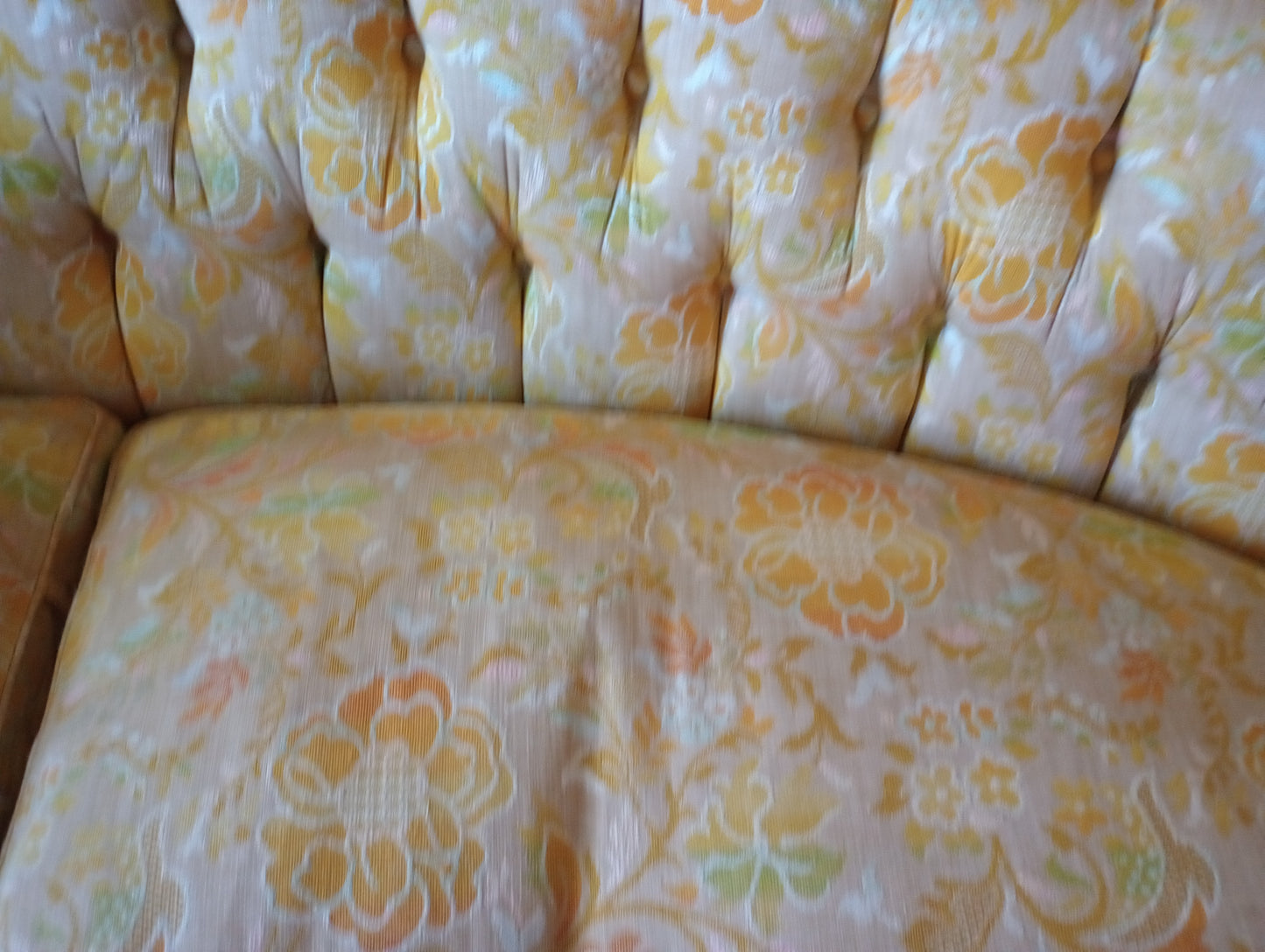 Vintage Curved Back Sofa/Fixture