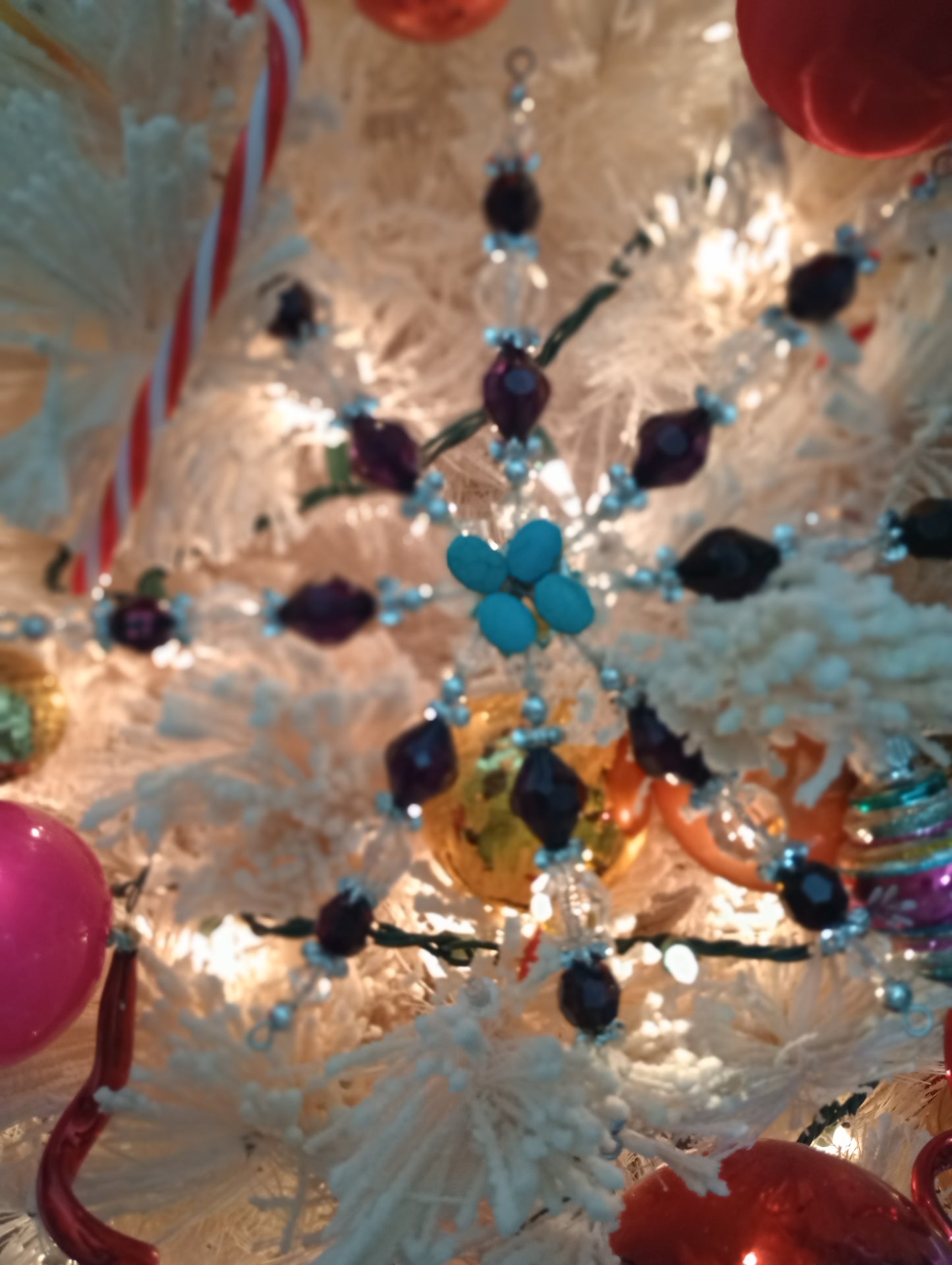 Beaded Snowflake Christmas Ornaments