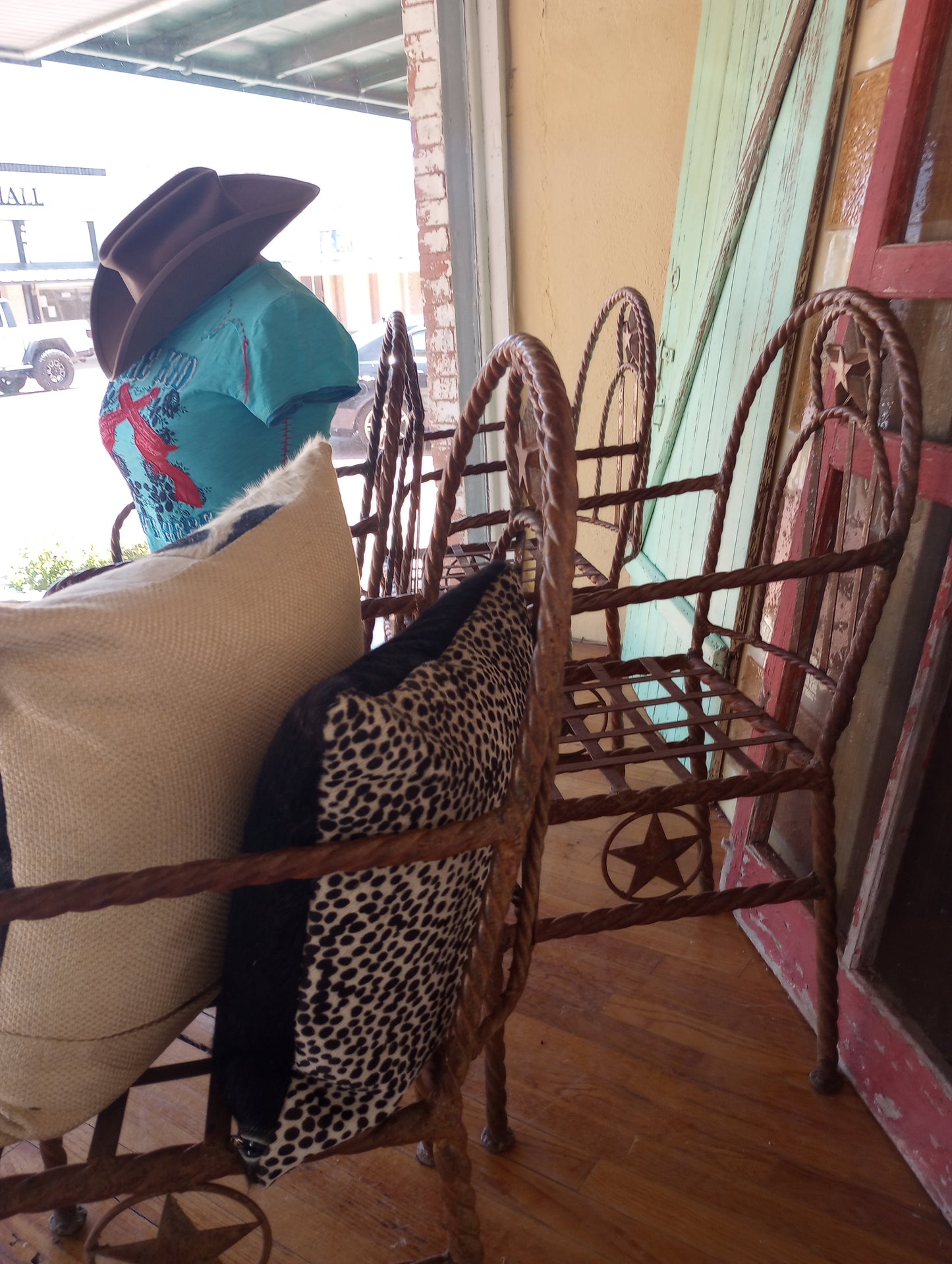 Set of 4 Rustic Arm Chairs