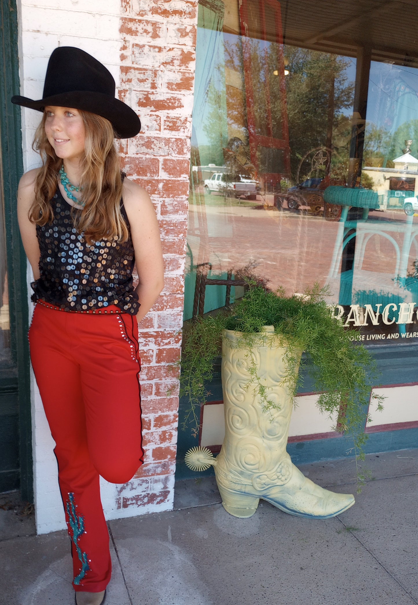 DD Ranchwear Black Sequin Tank Top