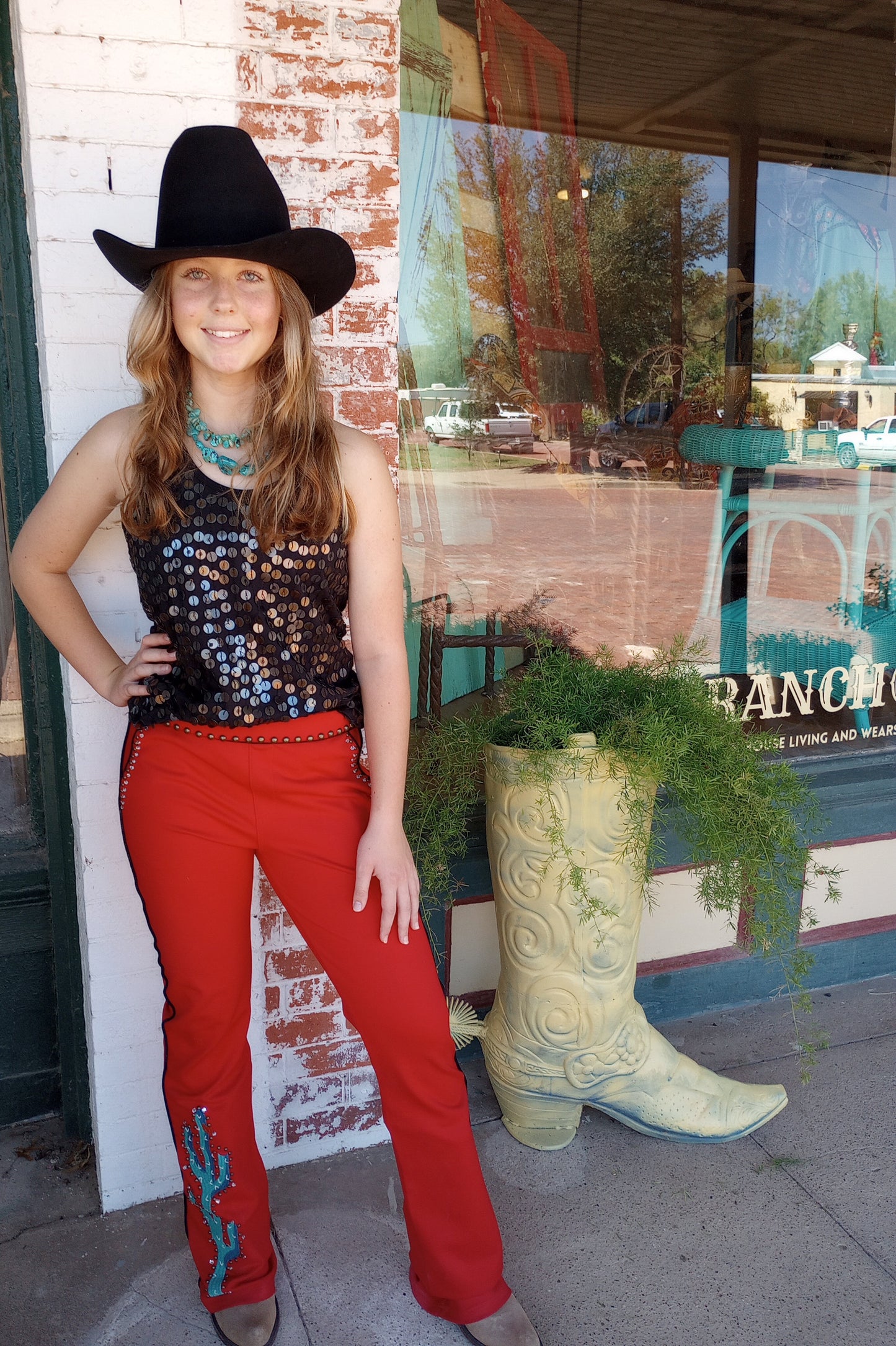 DD Ranchwear Black Sequin Tank Top