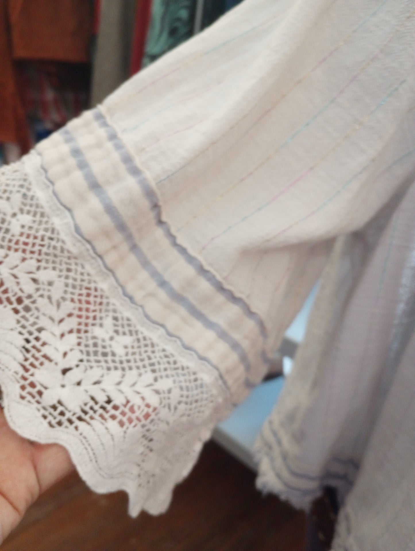 Free People Peasant Style Gauze Blouse
