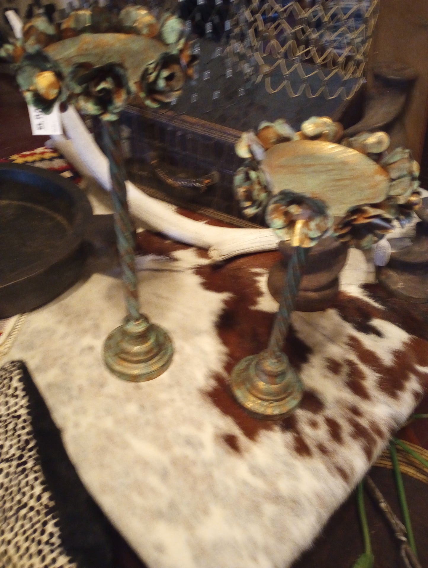 Rustic Floral Candelabras