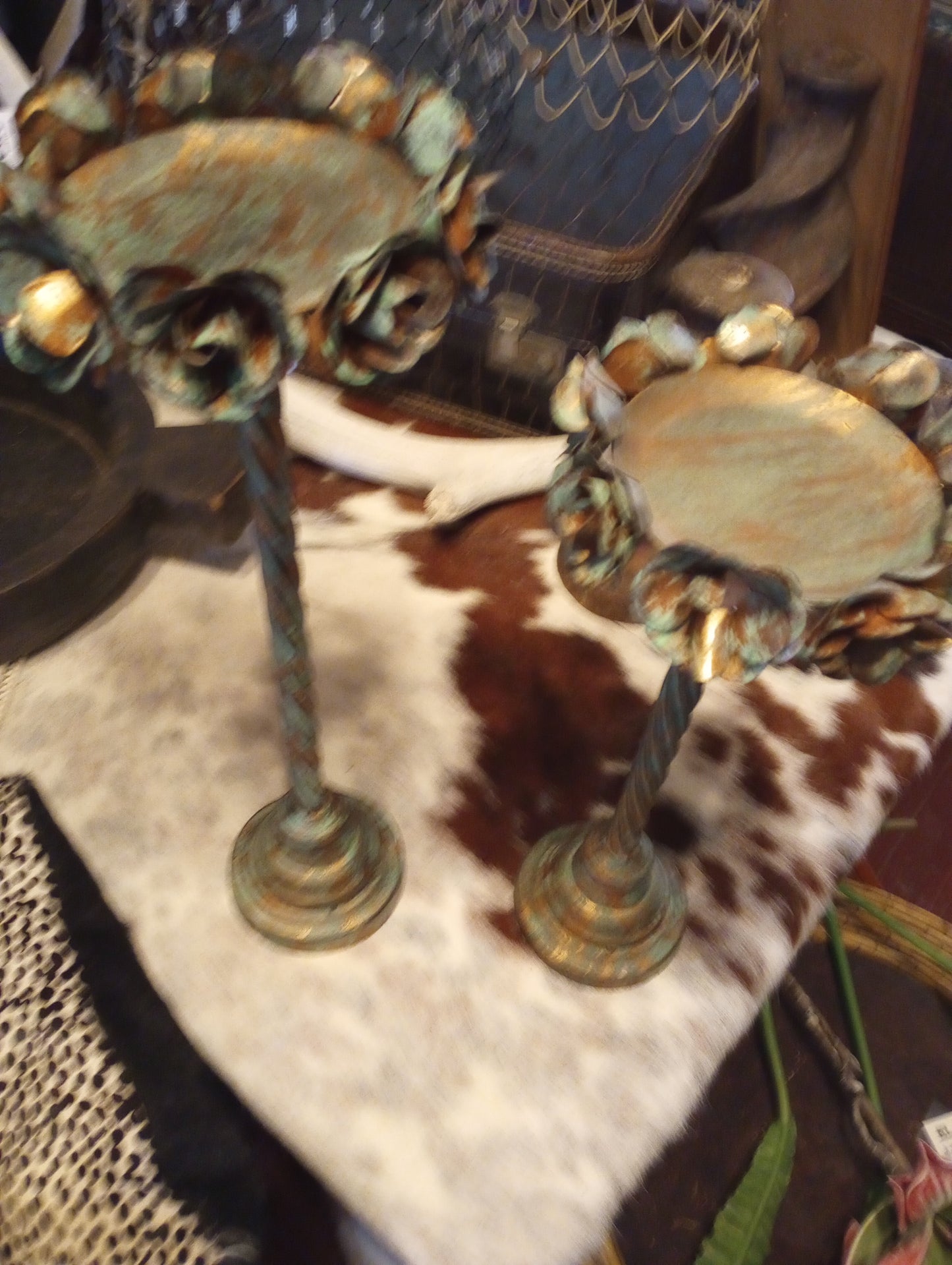 Rustic Floral Candelabras