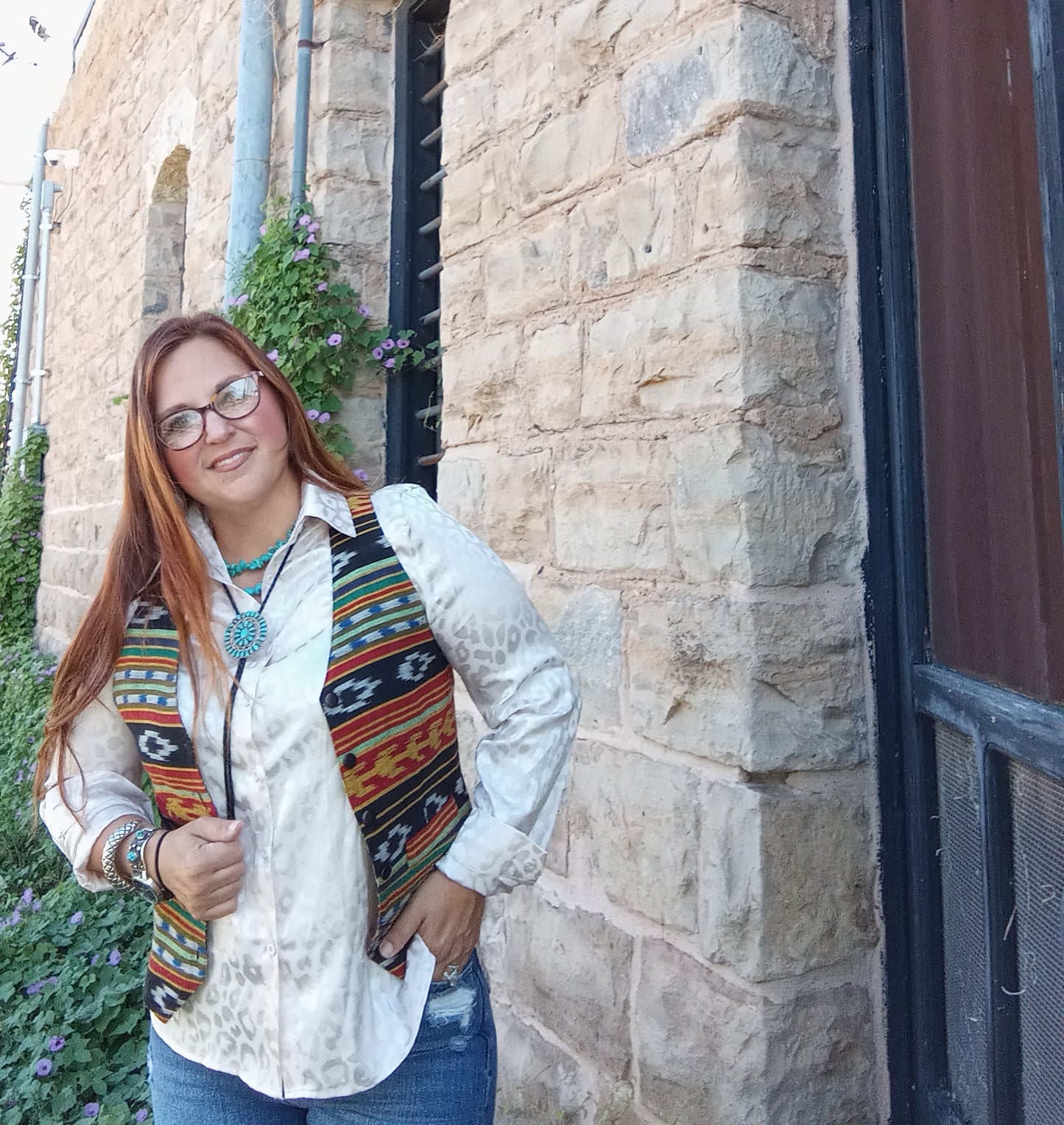Southwestern Print Vintage Vest