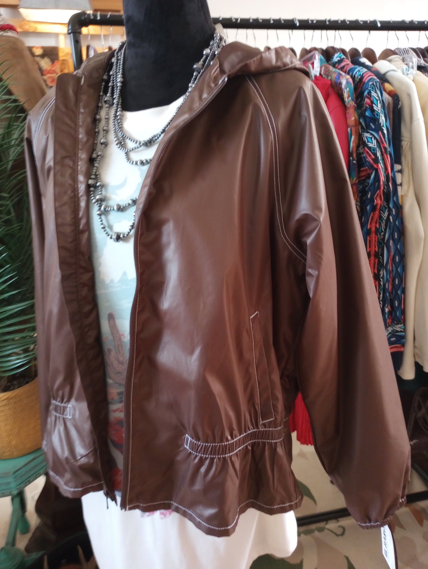 Hanna Anderson NWT Chocolate Brown Windbreaker Sz XL