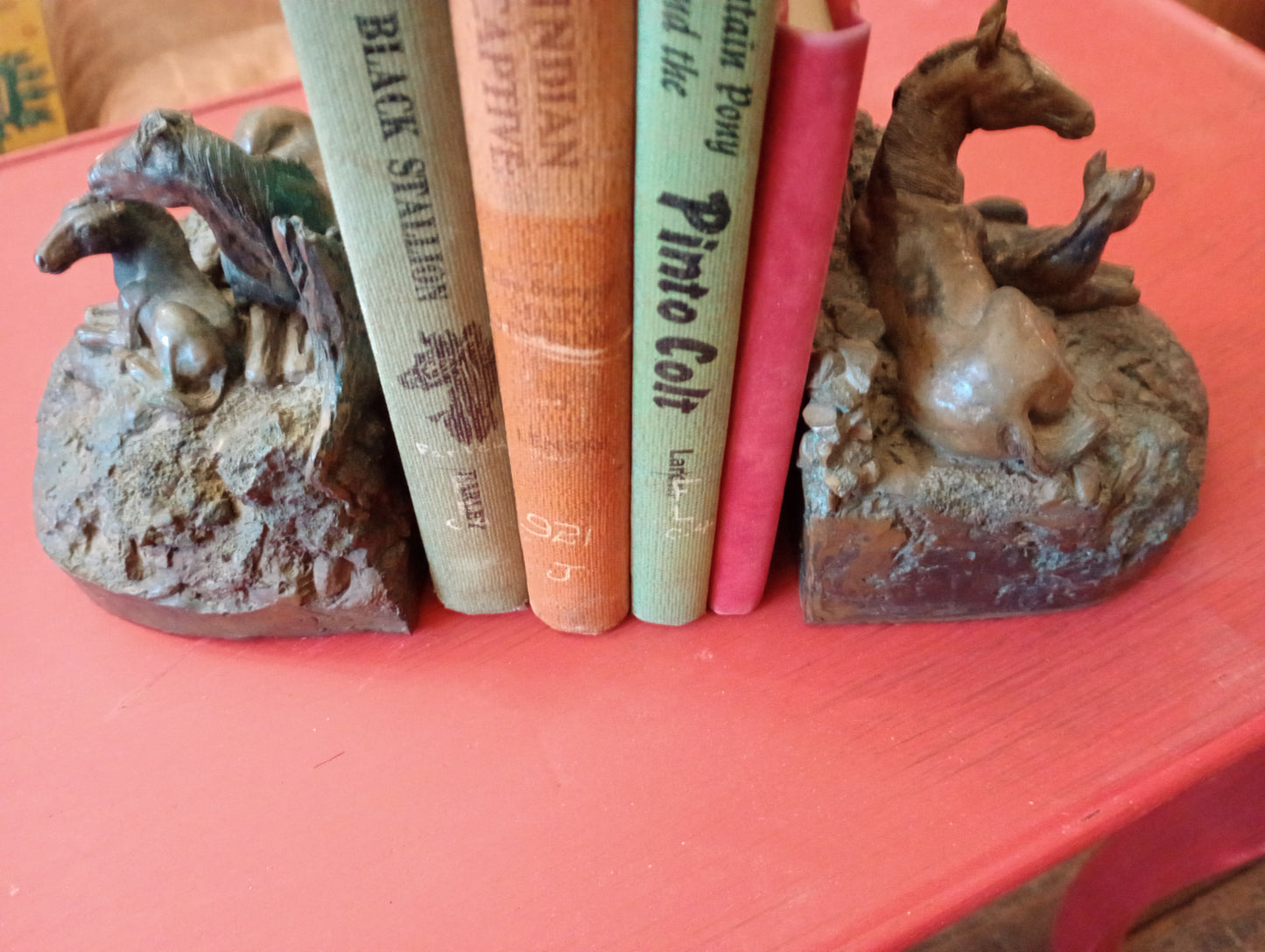 Very Vintage-Hand Cast Brass Book Ends