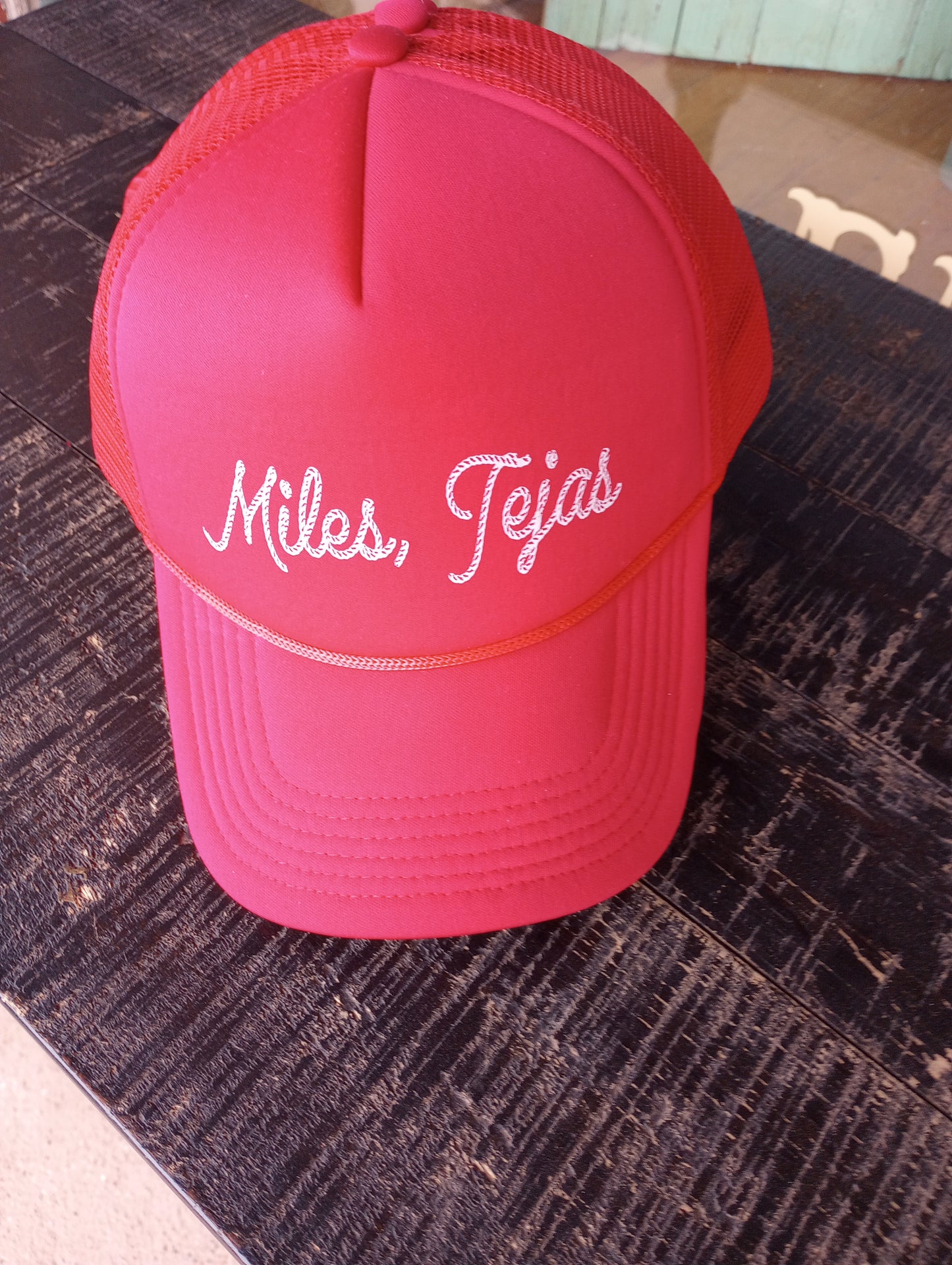 Miles, Tejas Red Trucker Caps