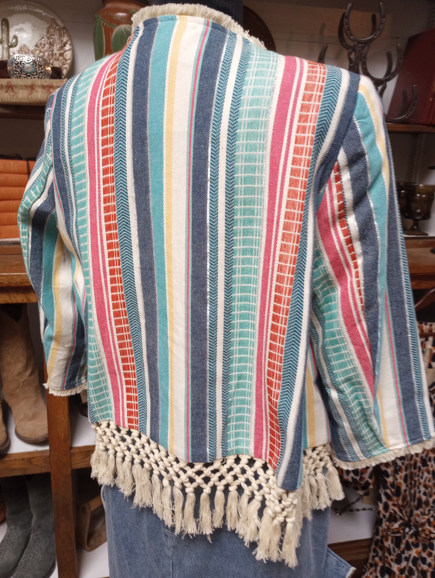 Gorgeous Vibrant Serape type print Jacket Sz PM