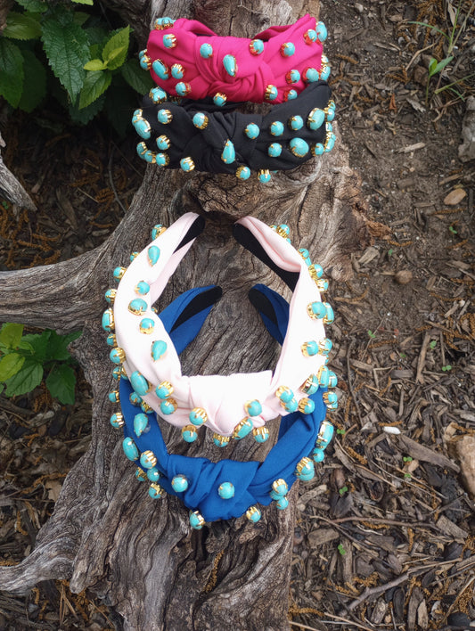 Turquoise Studded Headband