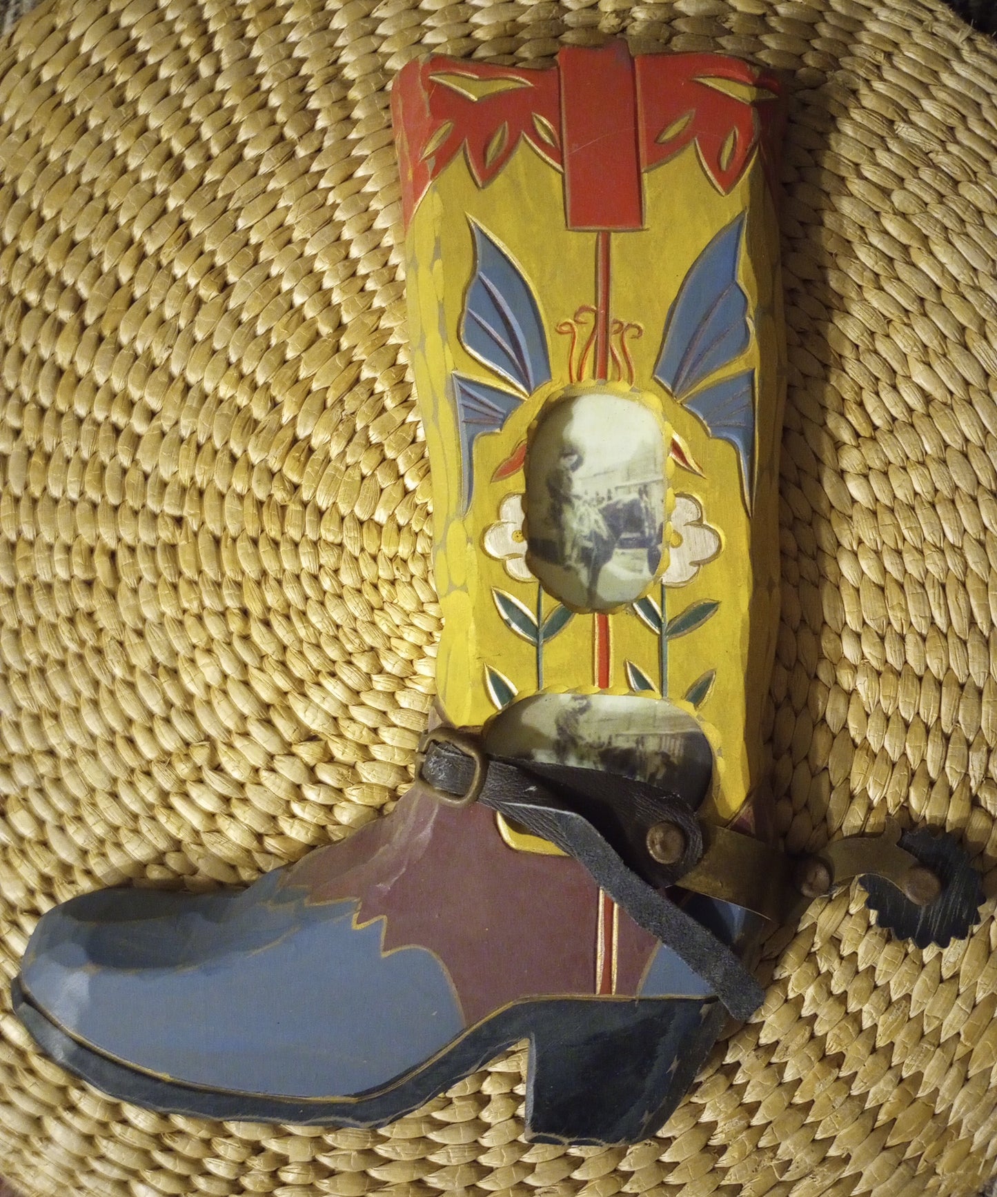 Wooden Cowboy Boot Picture Frame
