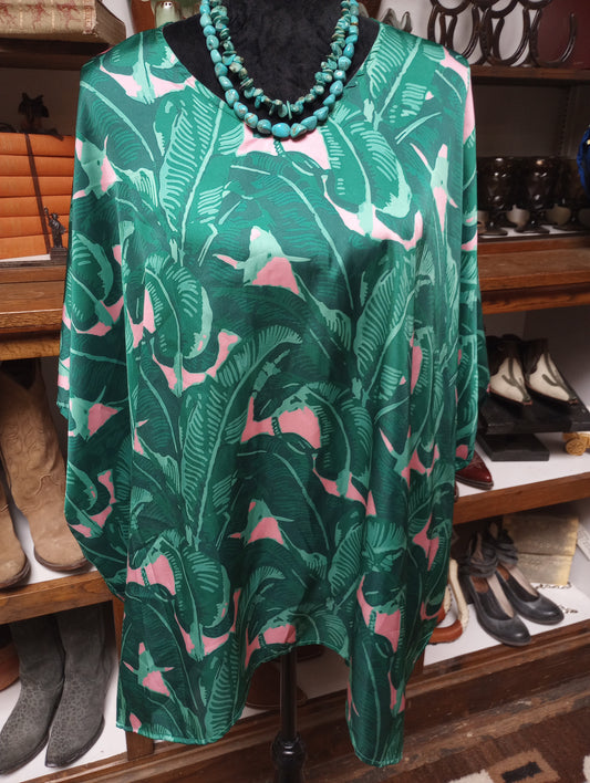 Judith March Pink & Palm Leafs Cover - Up