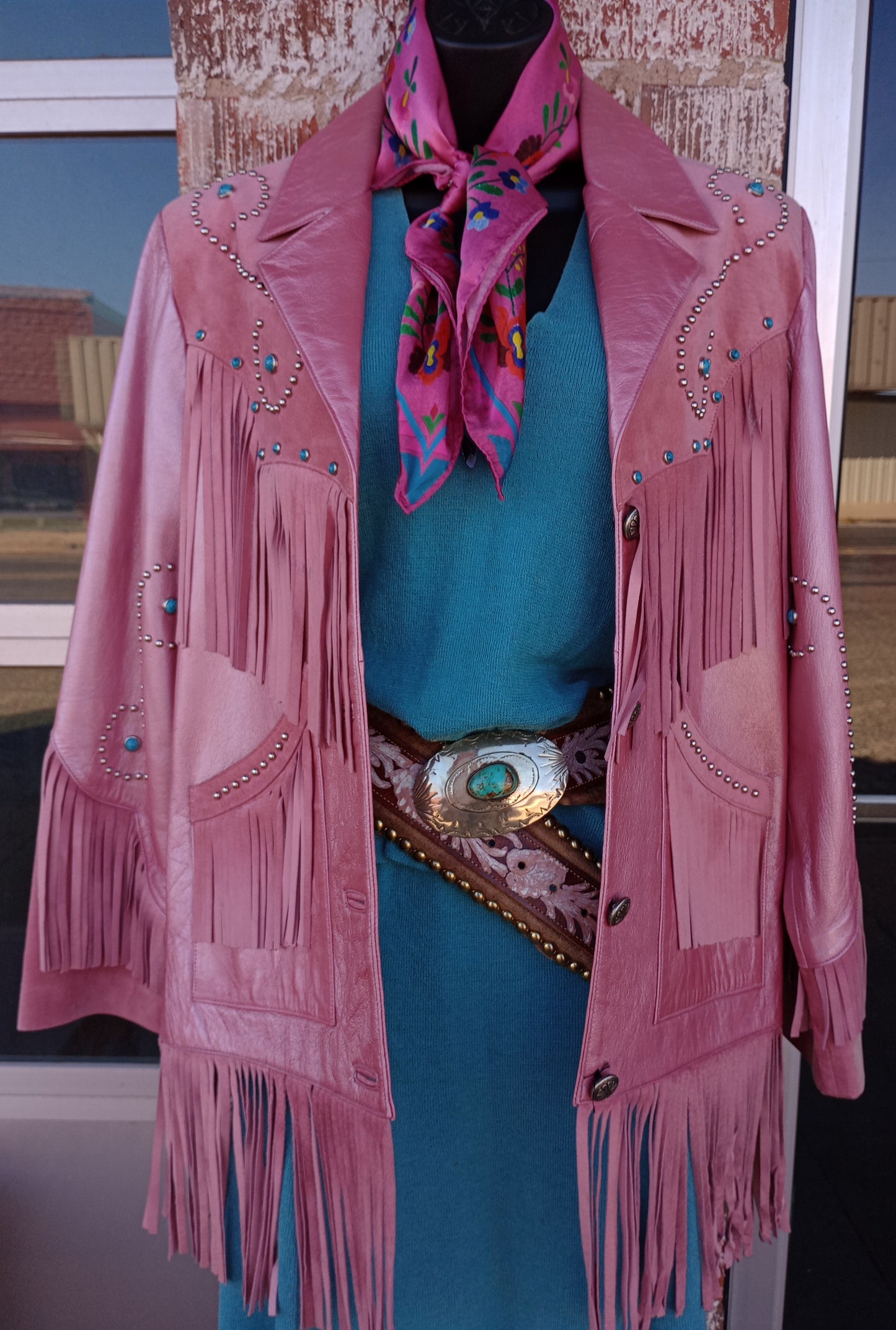 Gorgeous Pink Leather Jacket Sz Medium