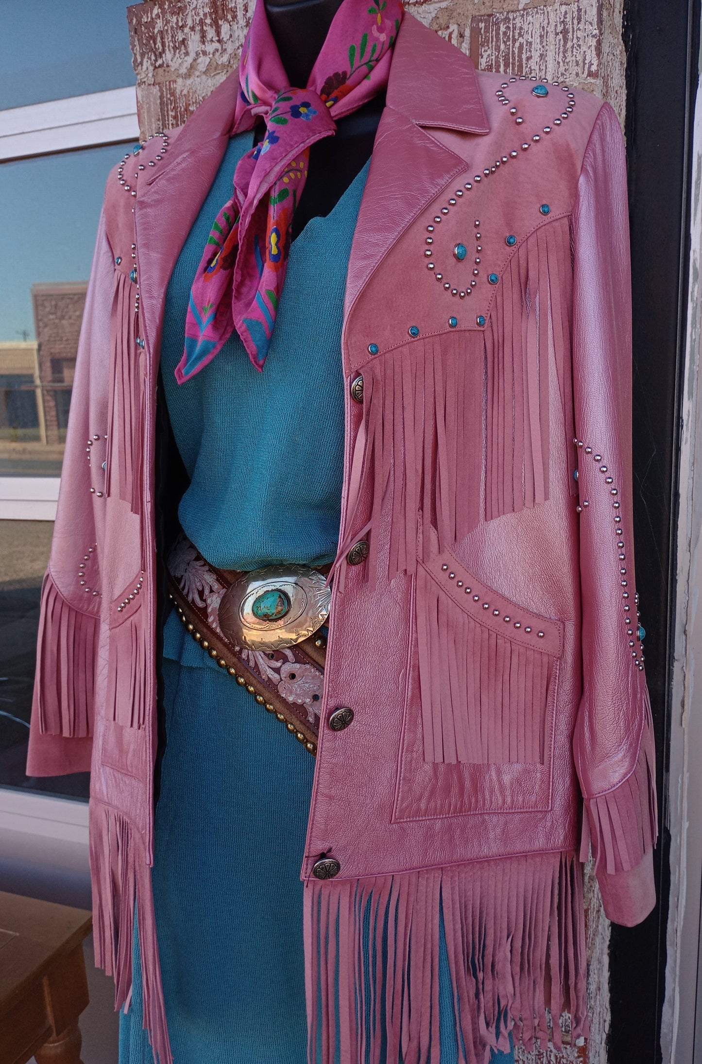Gorgeous Pink Leather Jacket Sz Medium