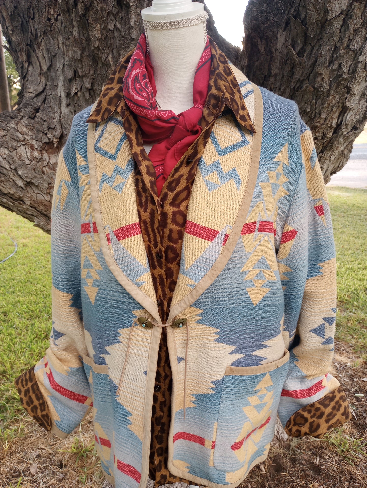 Vintage Ralph Lauren Blanket Coat Sz Large
