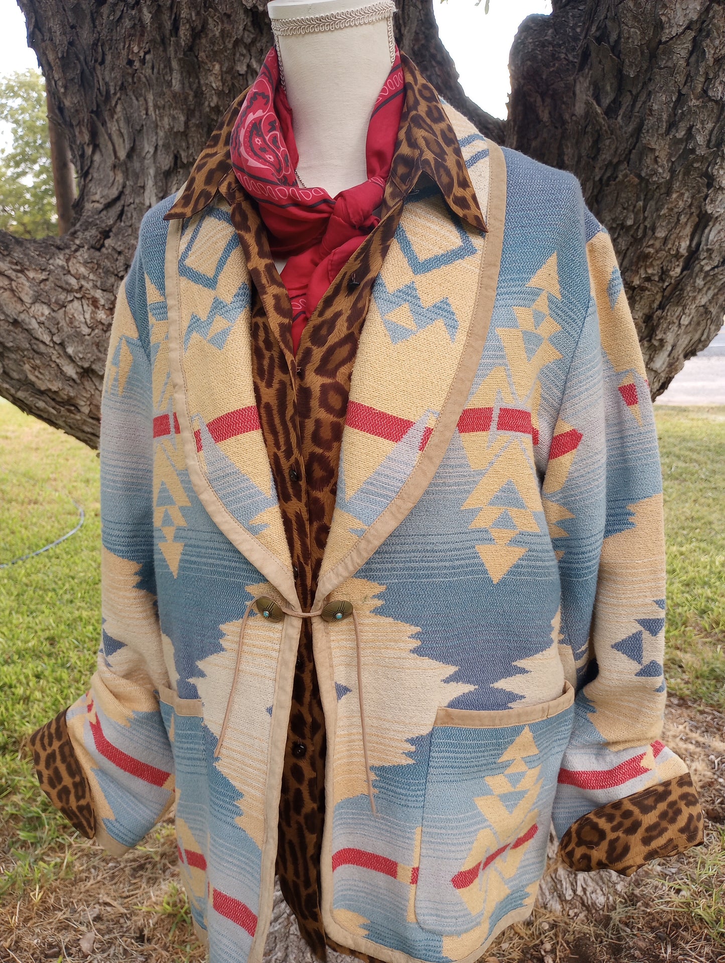 Vintage Ralph Lauren Blanket Coat Sz Large