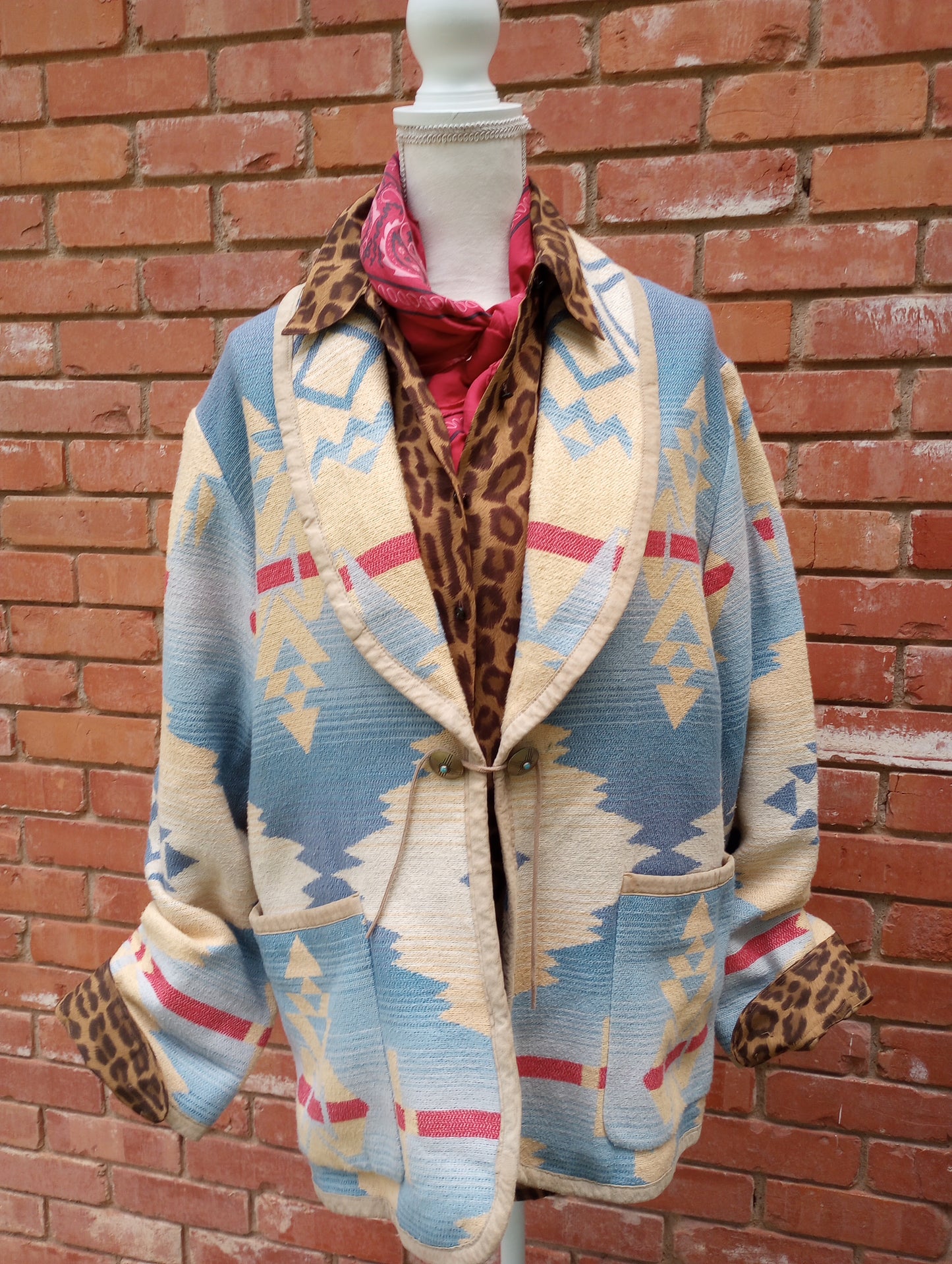 Vintage Ralph Lauren Blanket Coat Sz Large