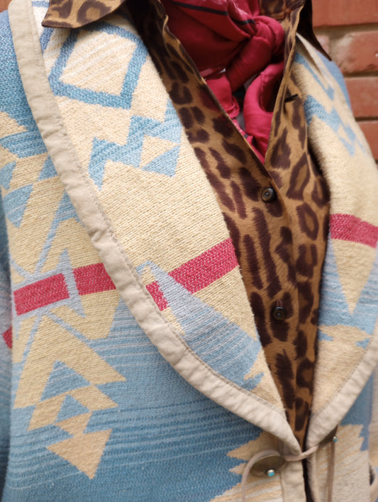 Ralph Lauren Chiffon Leopard Print Button Up Blouse