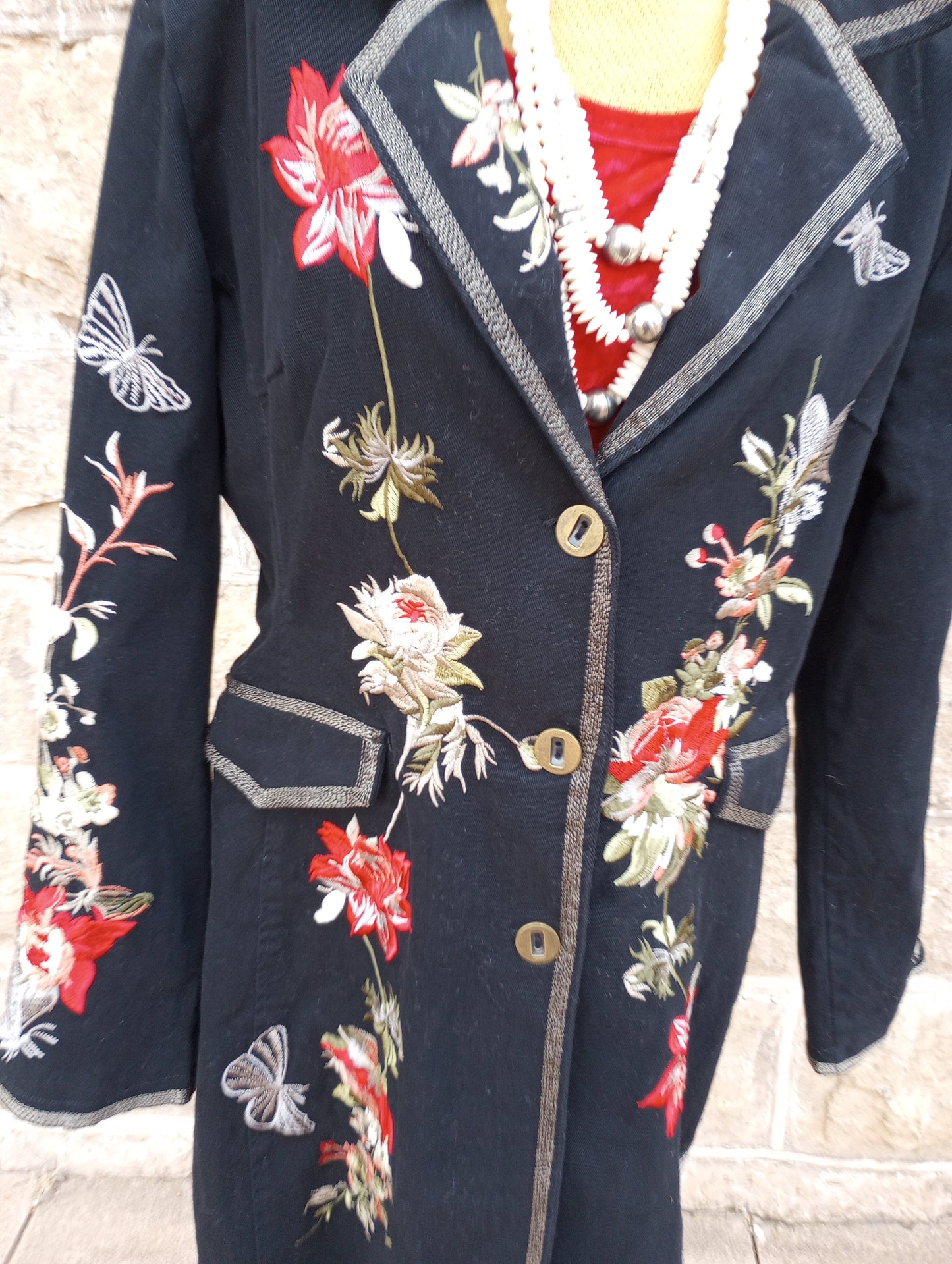 NWT heavily embroidered jacket