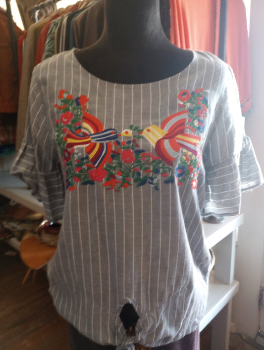 Embroidered Boutique Top