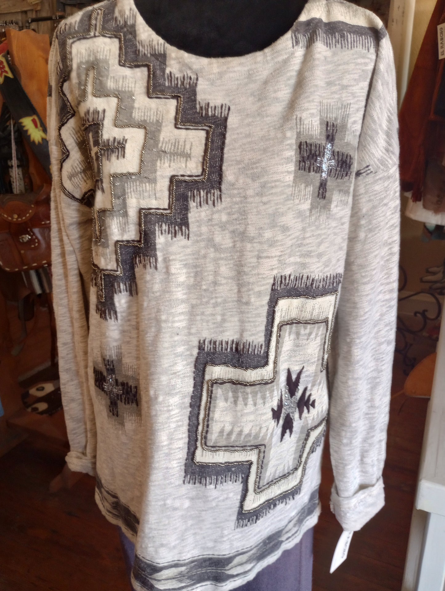 DD Ranchwear Beaded Tunic/Blouse