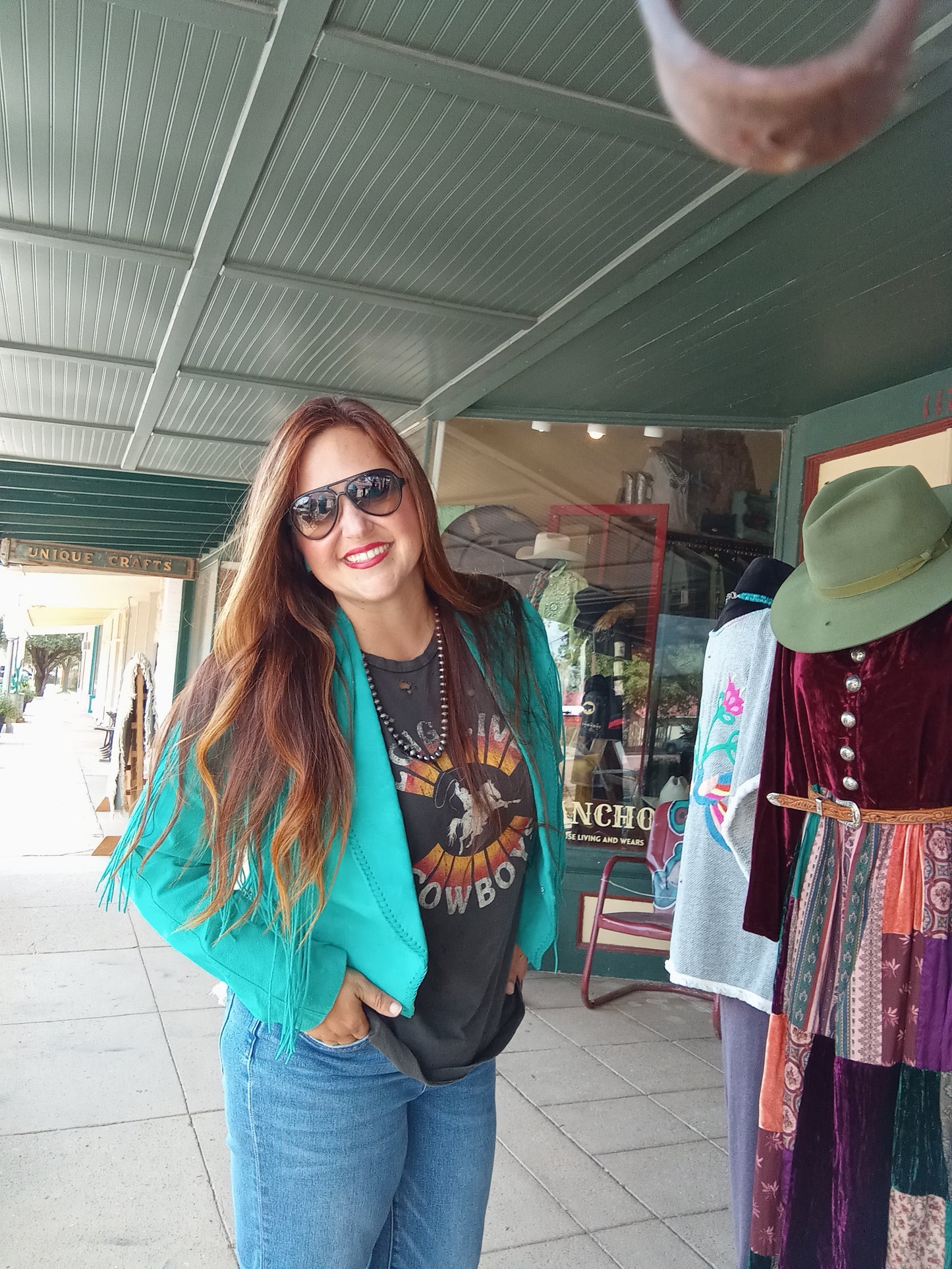 NWT Turquoise Suede Leather Jacket