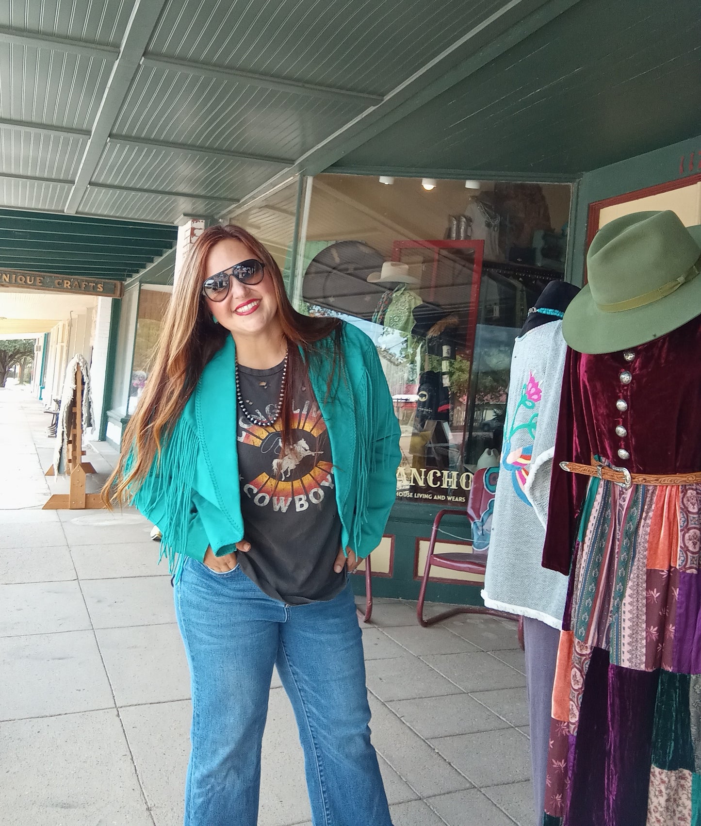 NWT Turquoise Suede Leather Jacket