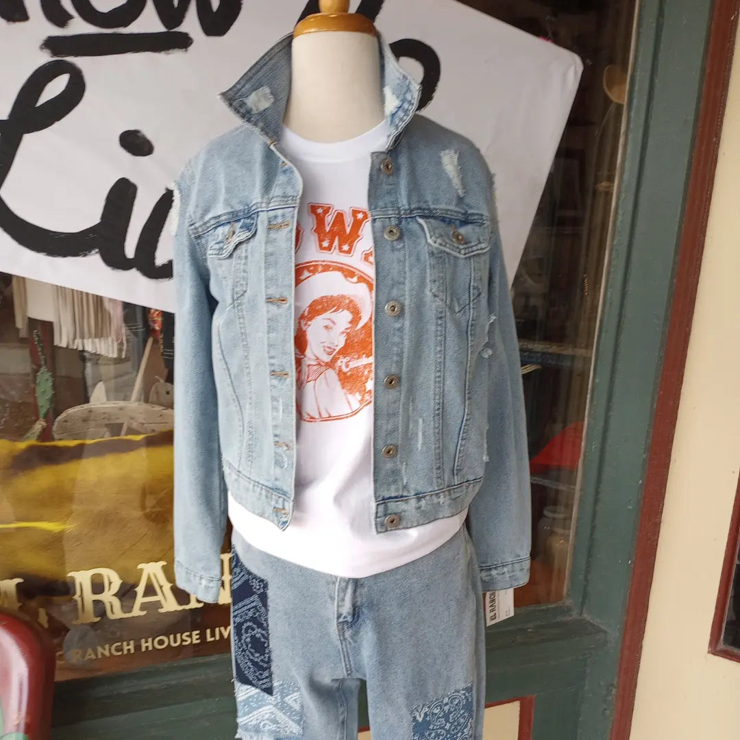 Distressed Denim Jacket