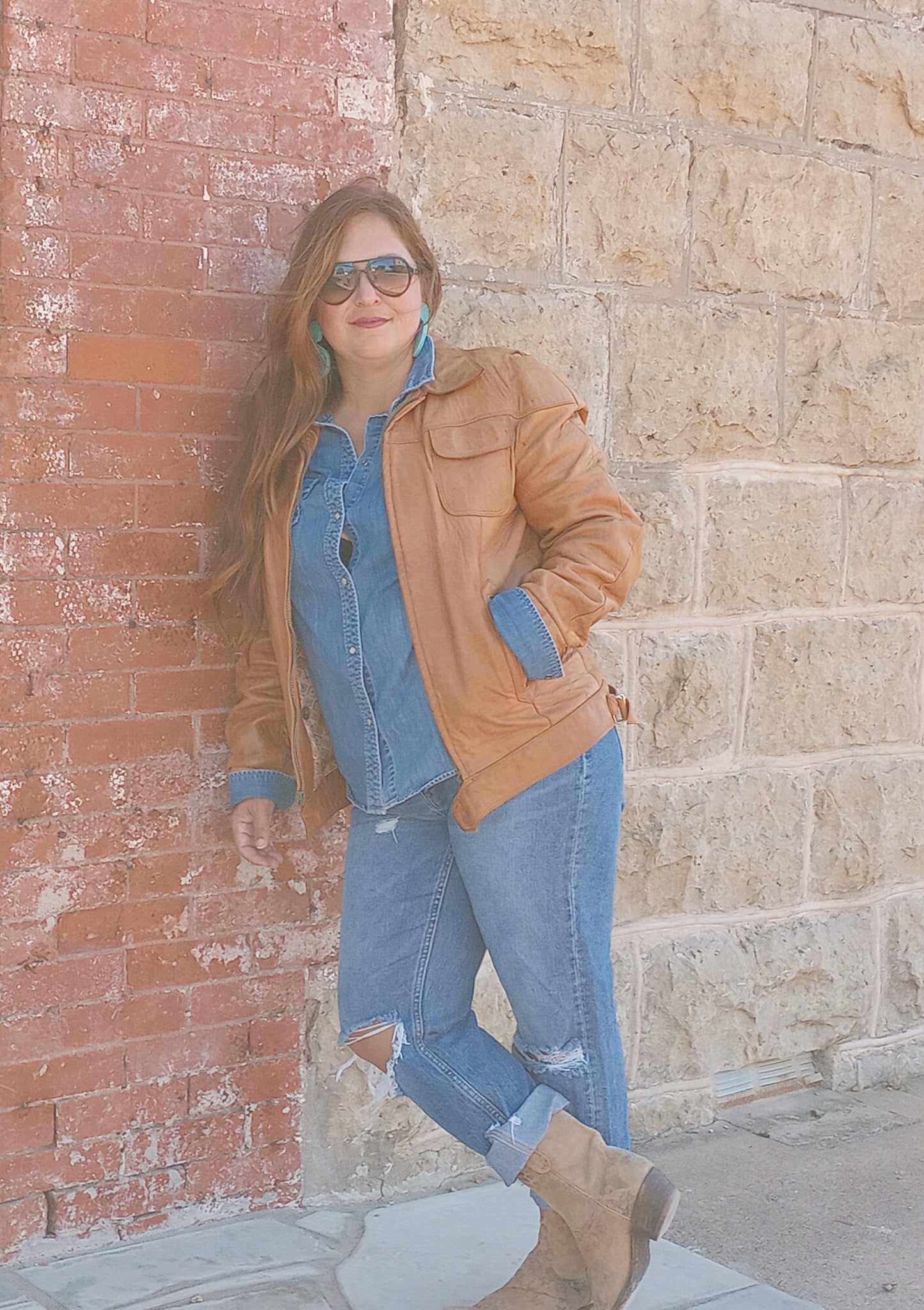 Vintage Leather Jacket Sz 42L/Lg
