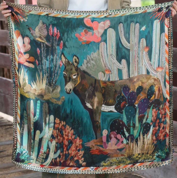 Burro Country Silk Wildrag