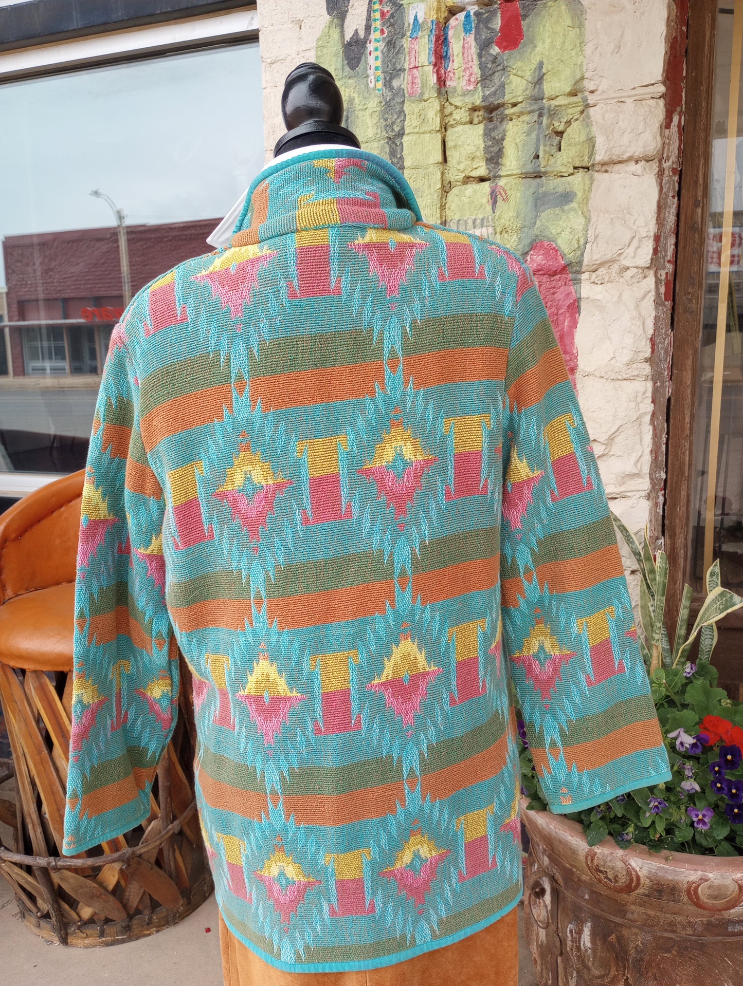 Vintage Tapestry Blanket Style Jacket
