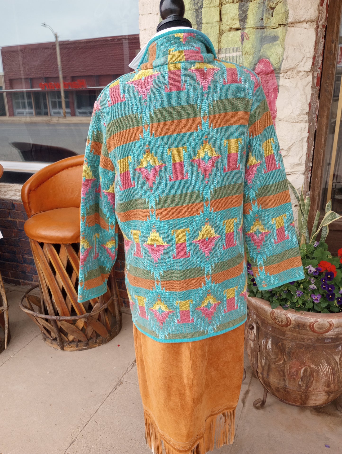 Vintage Tapestry Blanket Style Jacket