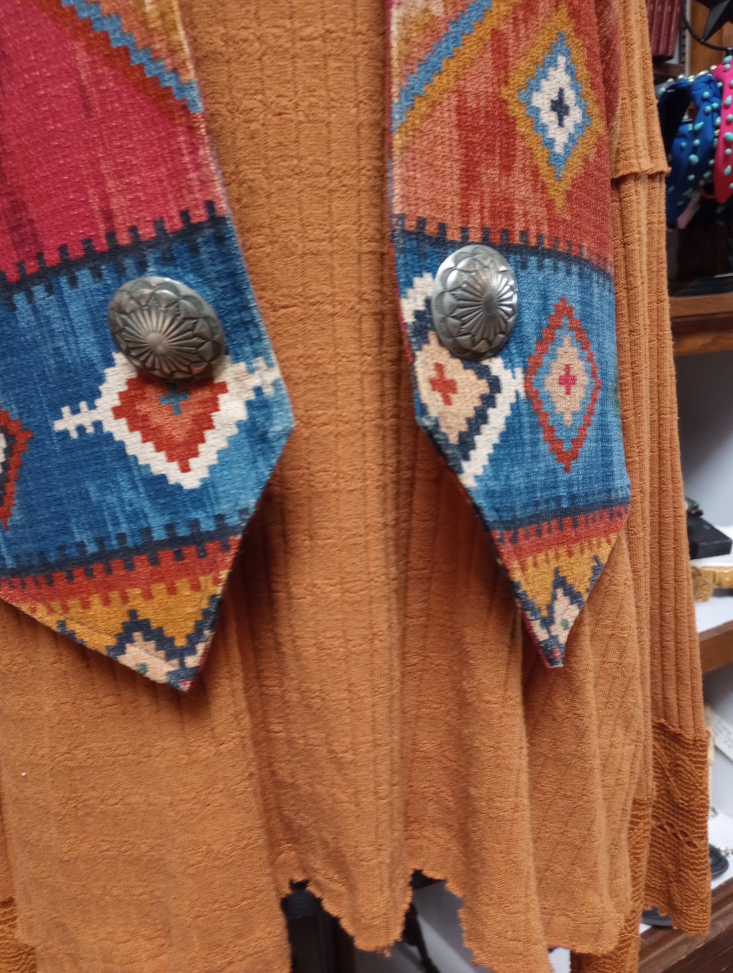 Vintage Southwest Print Vest Sz Medium