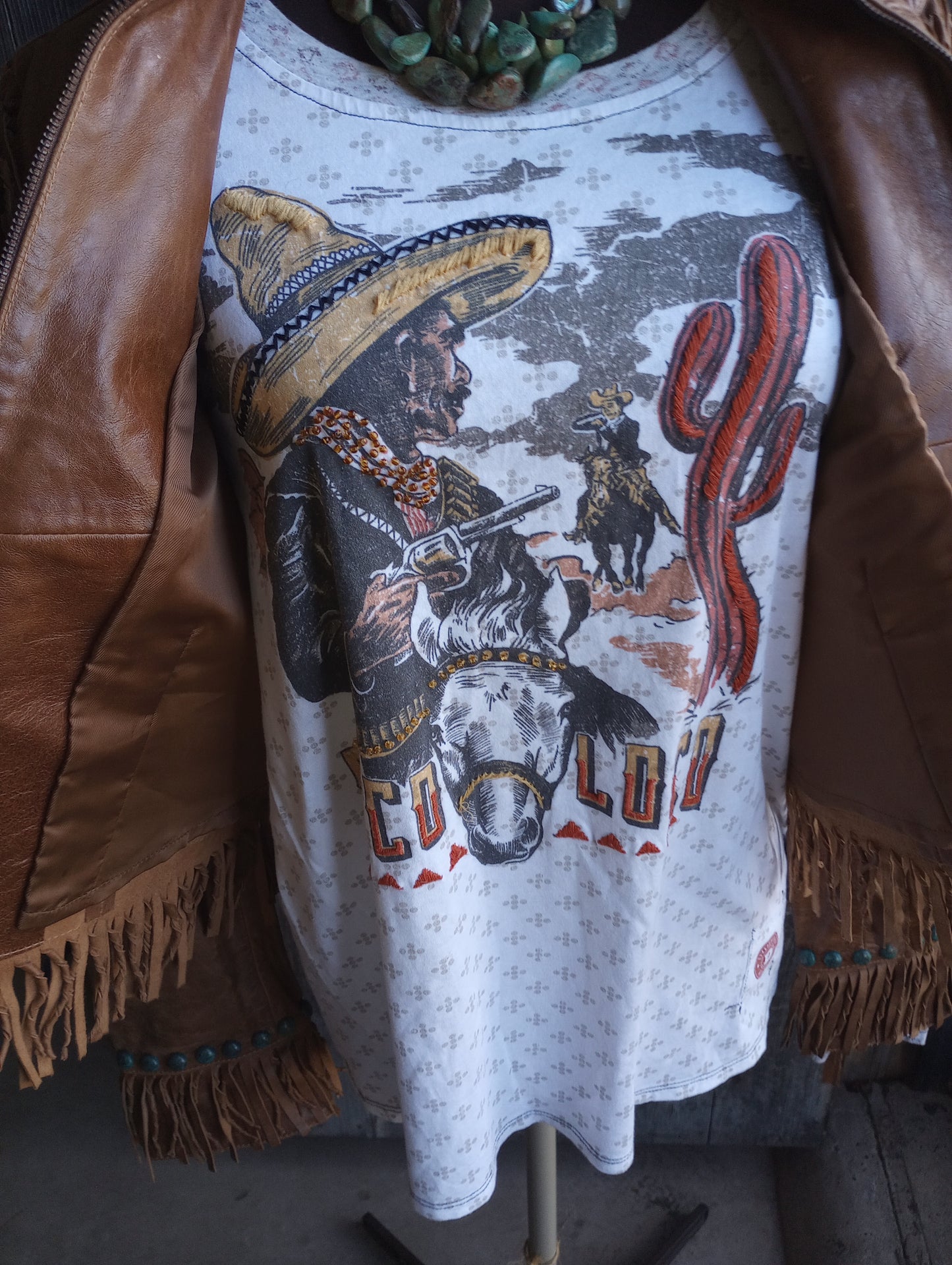DD Ranchwear Poco Loco L/Sleeve Top Sz S