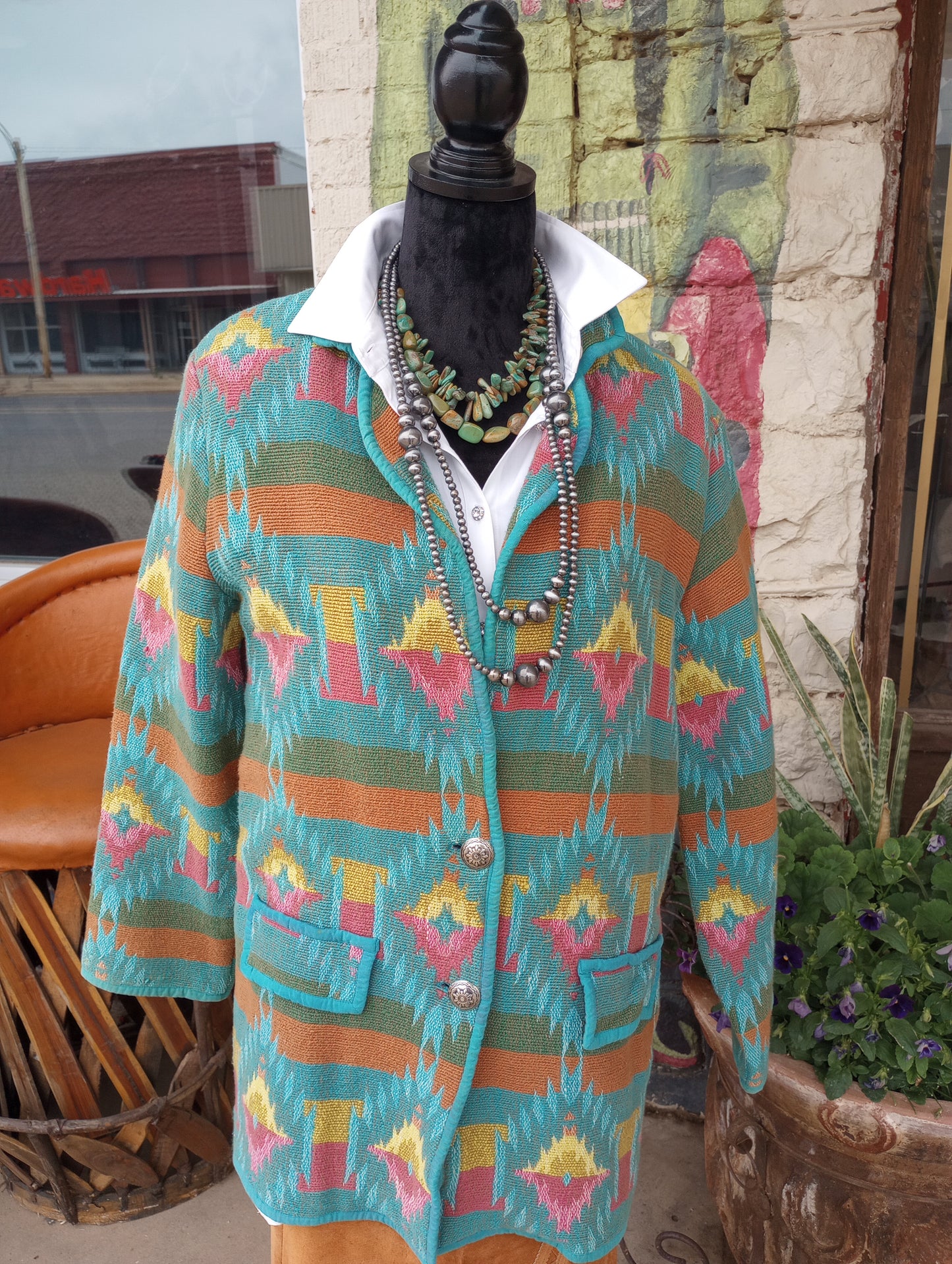 Vintage Tapestry Blanket Style Jacket