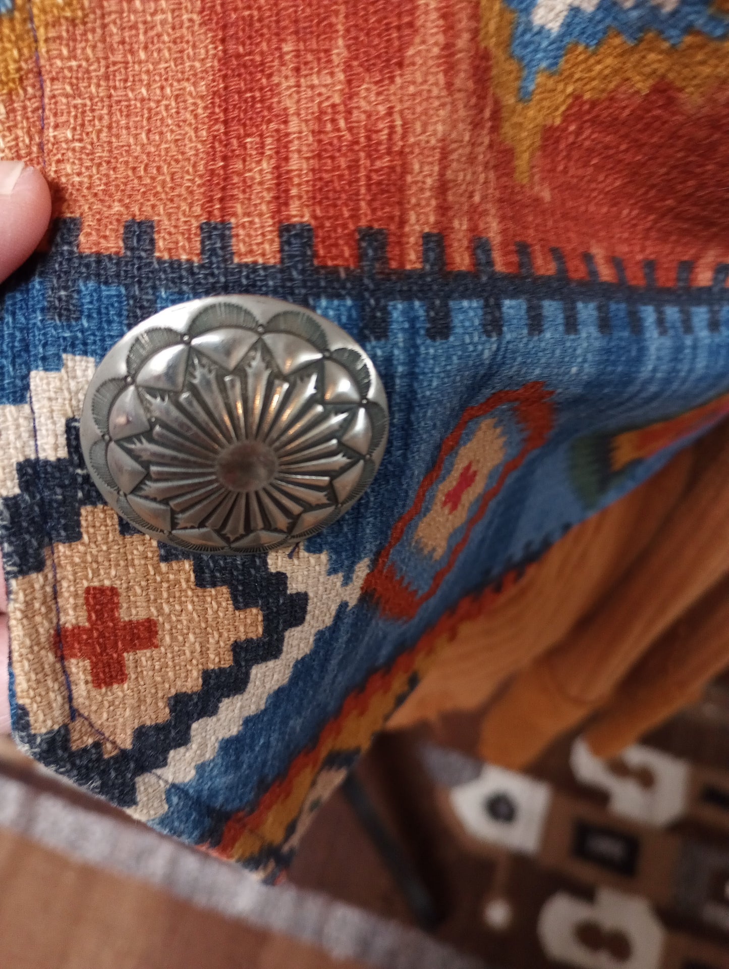 Vintage Southwest Print Vest Sz Medium