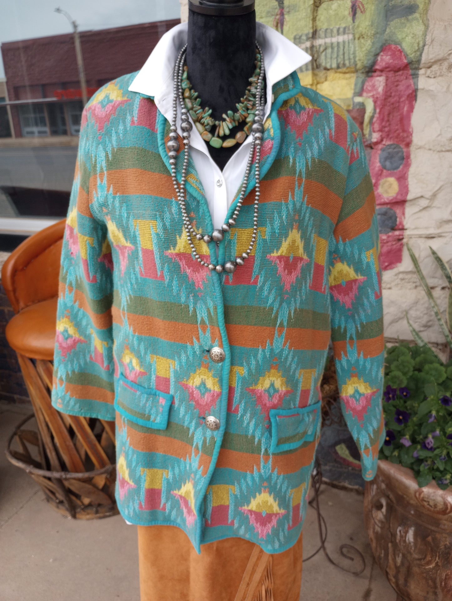 Vintage Tapestry Blanket Style Jacket