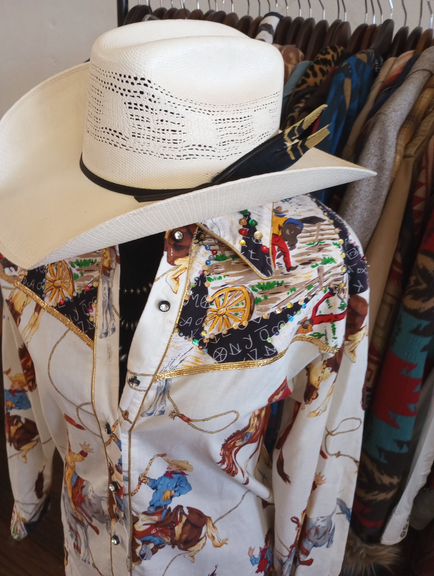 Vintage Western Button Up Blouse