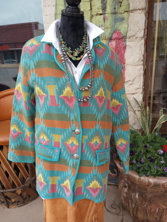 Vintage Tapestry Blanket Style Jacket