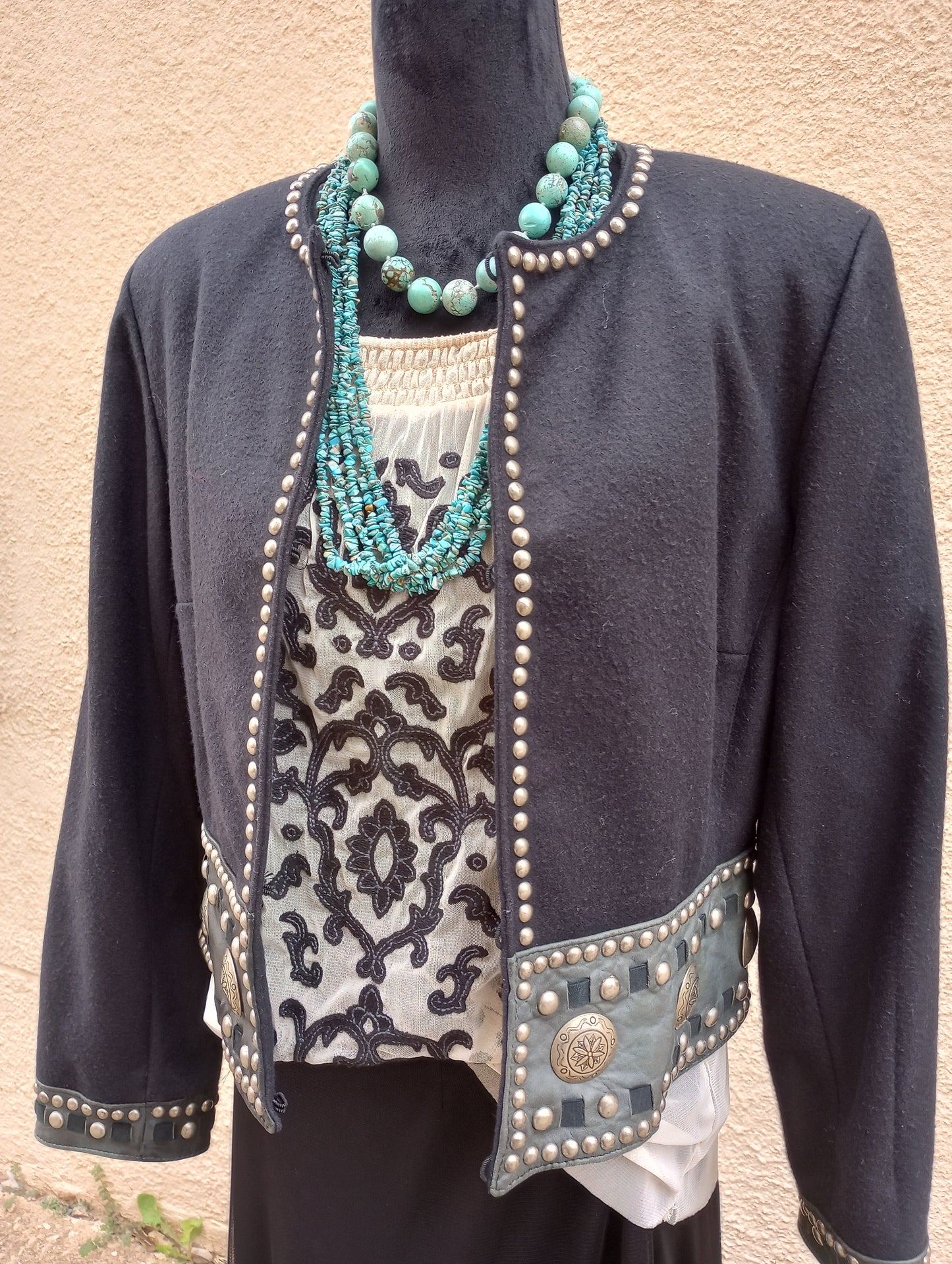 DD Ranchwear Tulle Embroidered Blouse