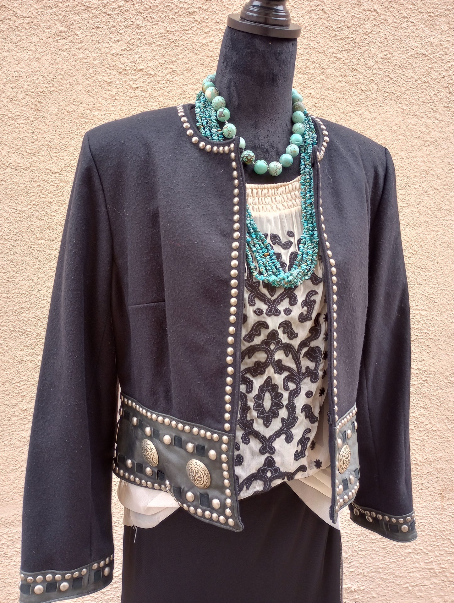 DD Ranchwear Tulle Embroidered Blouse