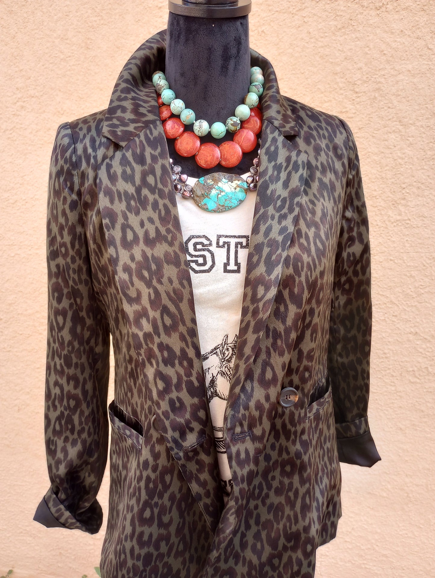 Leopard Print Blazer