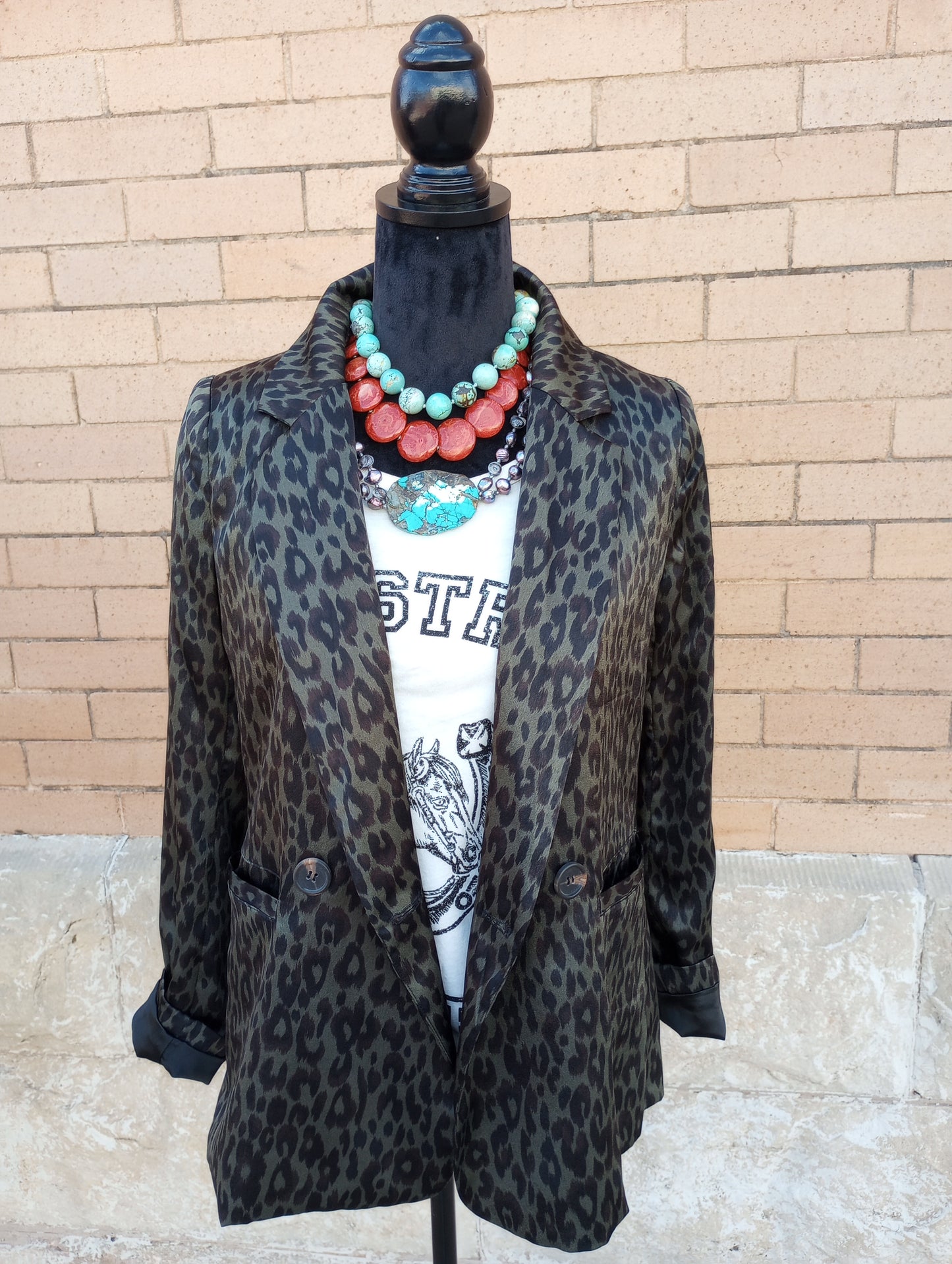 Leopard Print Blazer
