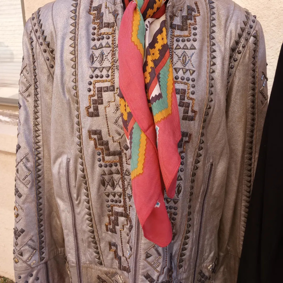 Brushed Pewter Leather Jacket by DD Ranchwear