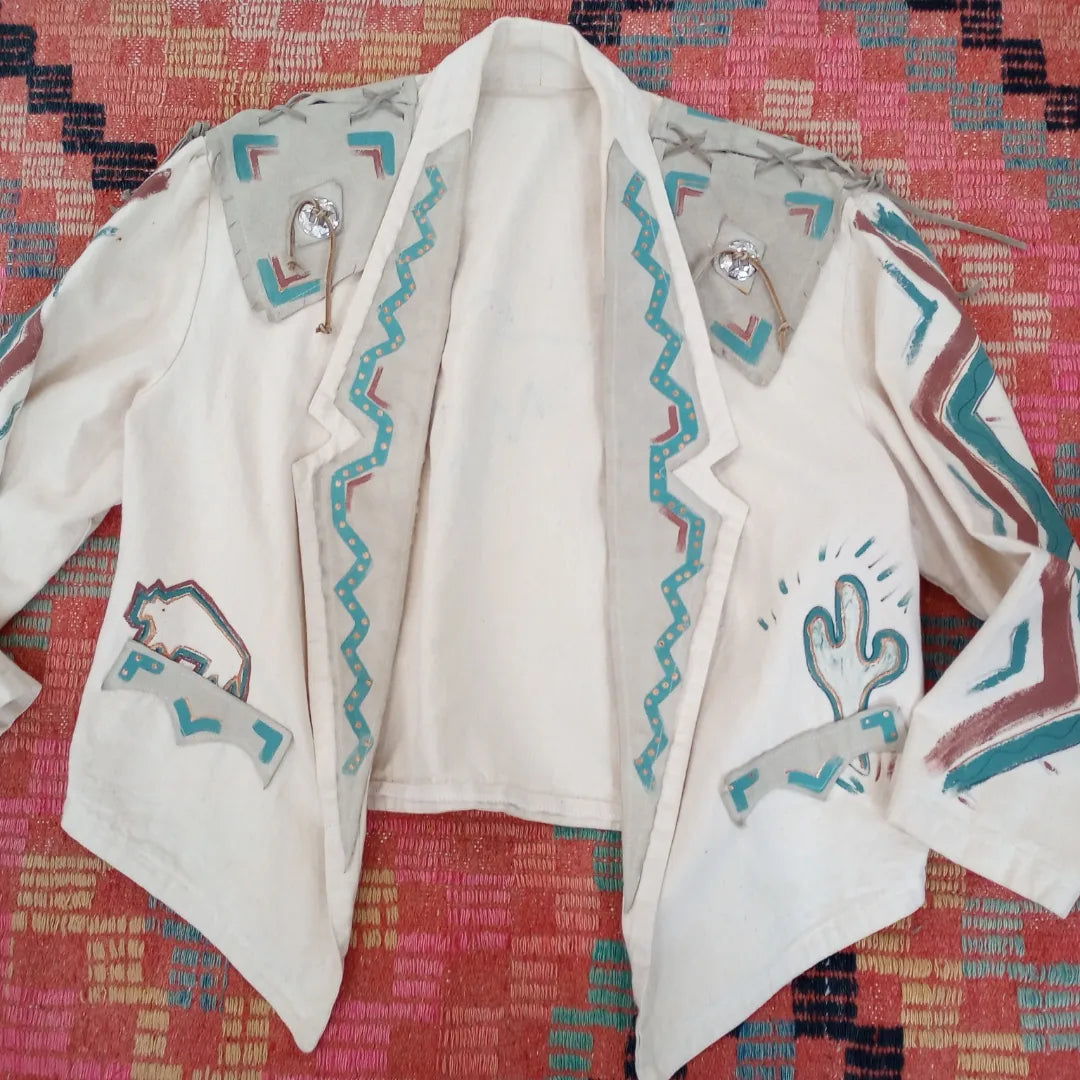 Vintage Canvas & Suede Jacket