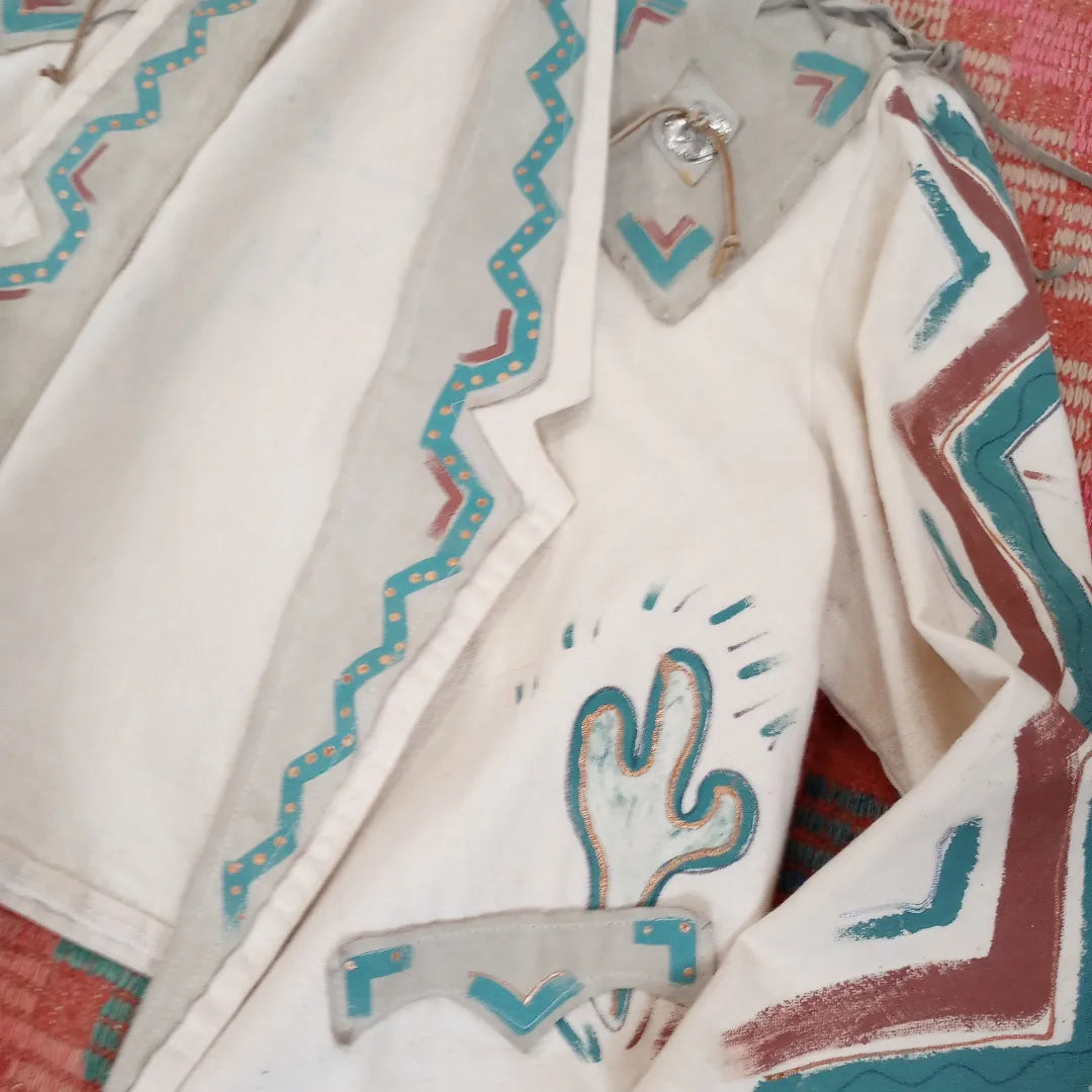 Vintage Canvas & Suede Jacket