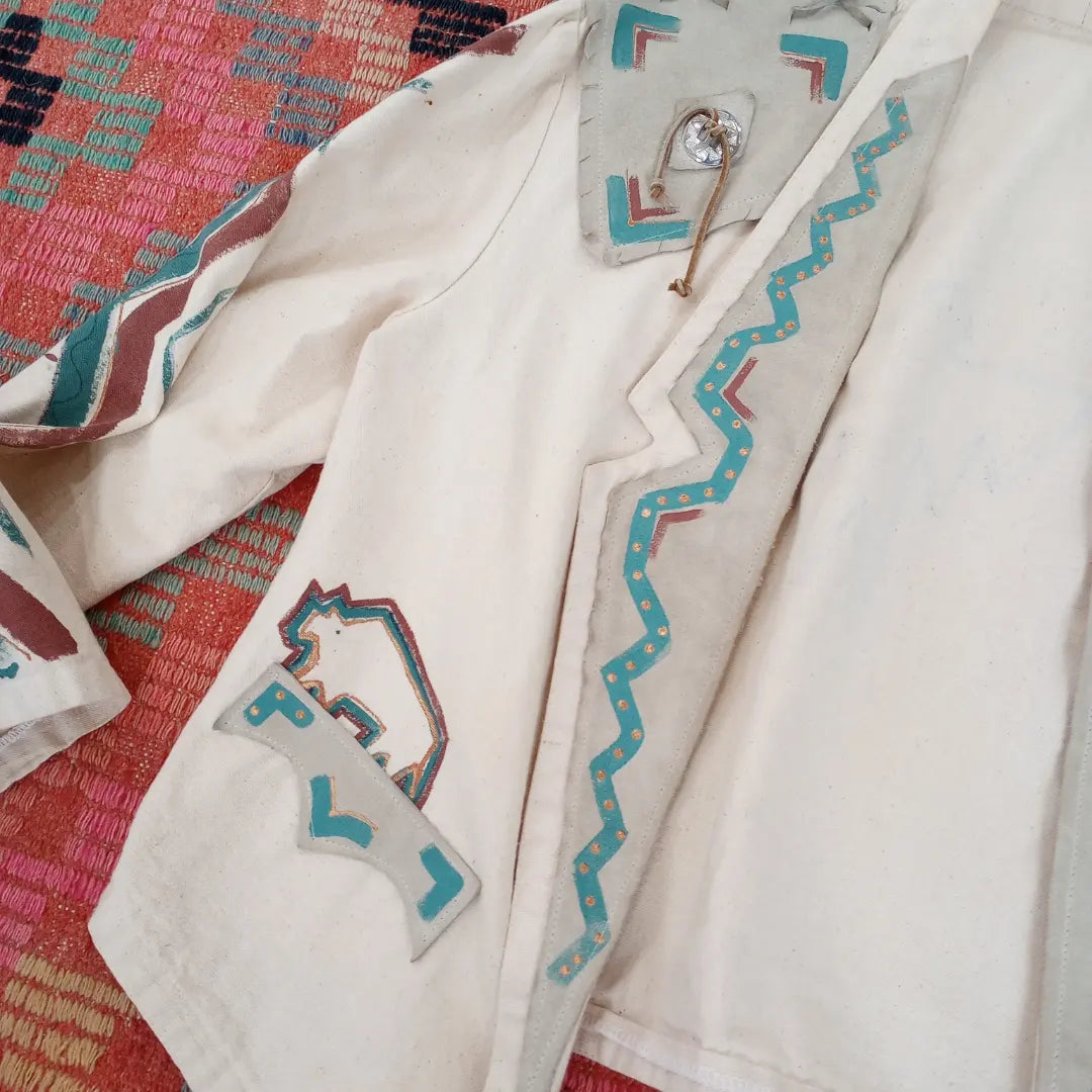 Vintage Canvas & Suede Jacket